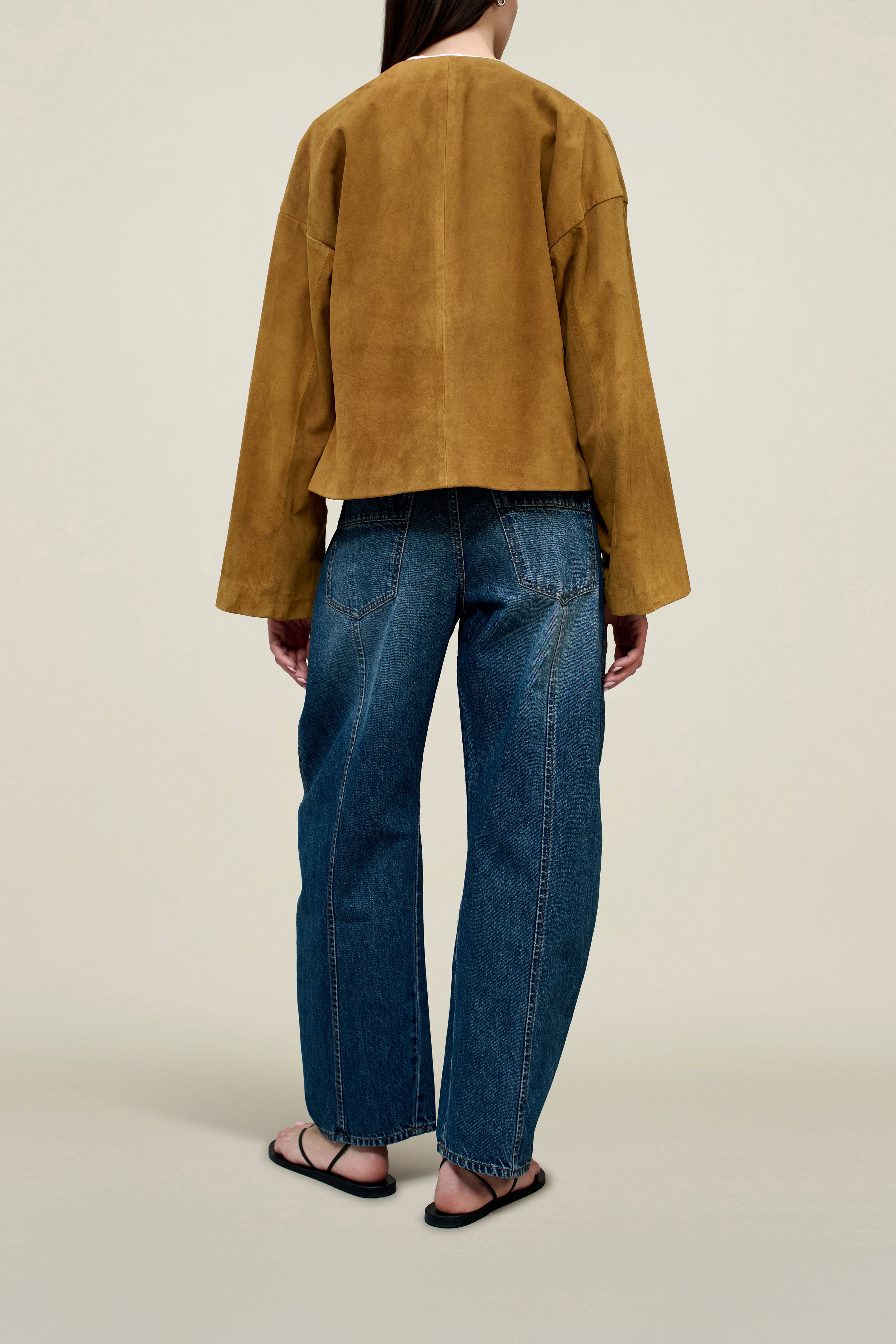 Sade Cropped Jacket in Suede