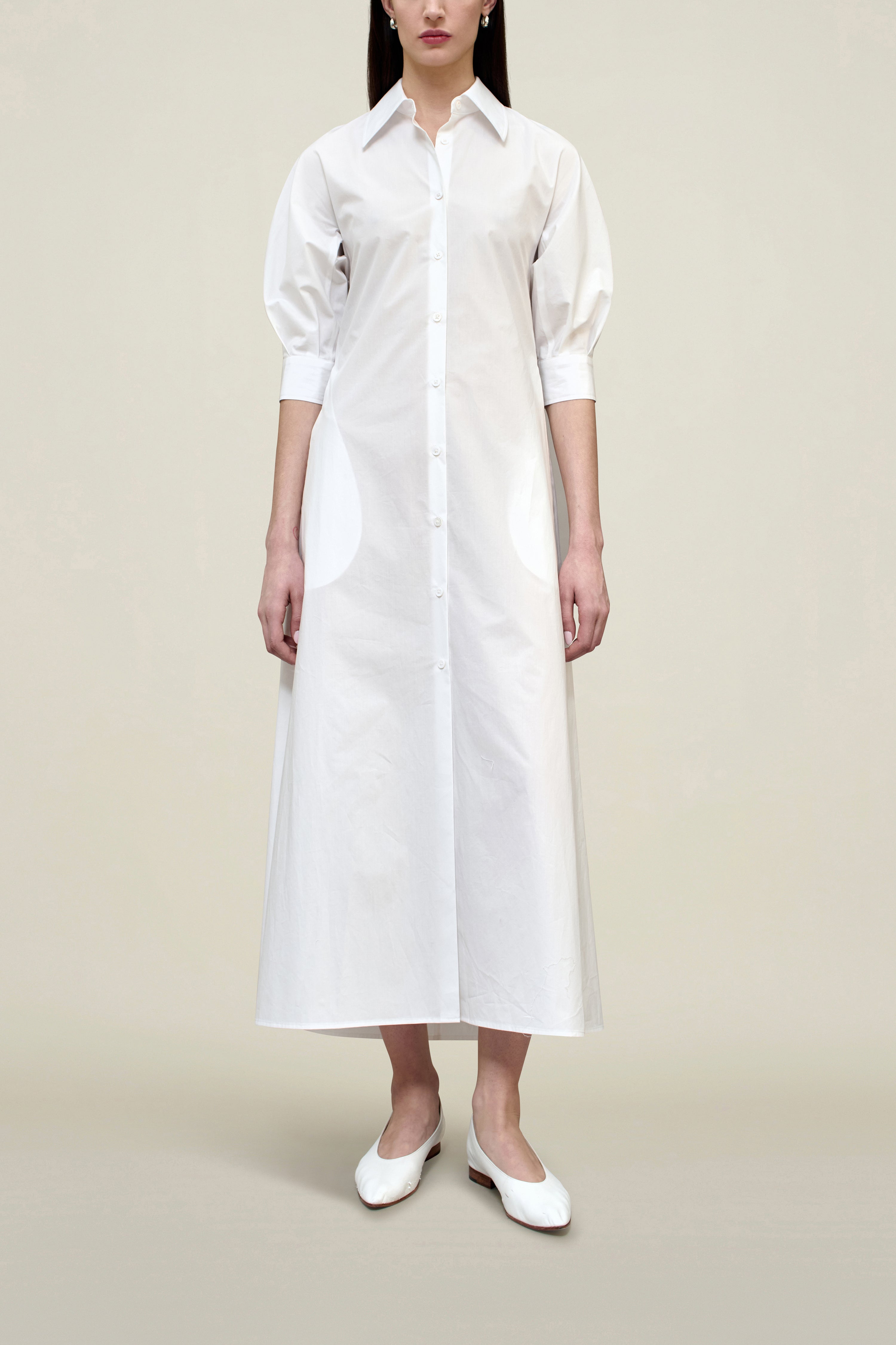 Marla Dolman Shirtdress in Soft Cotton