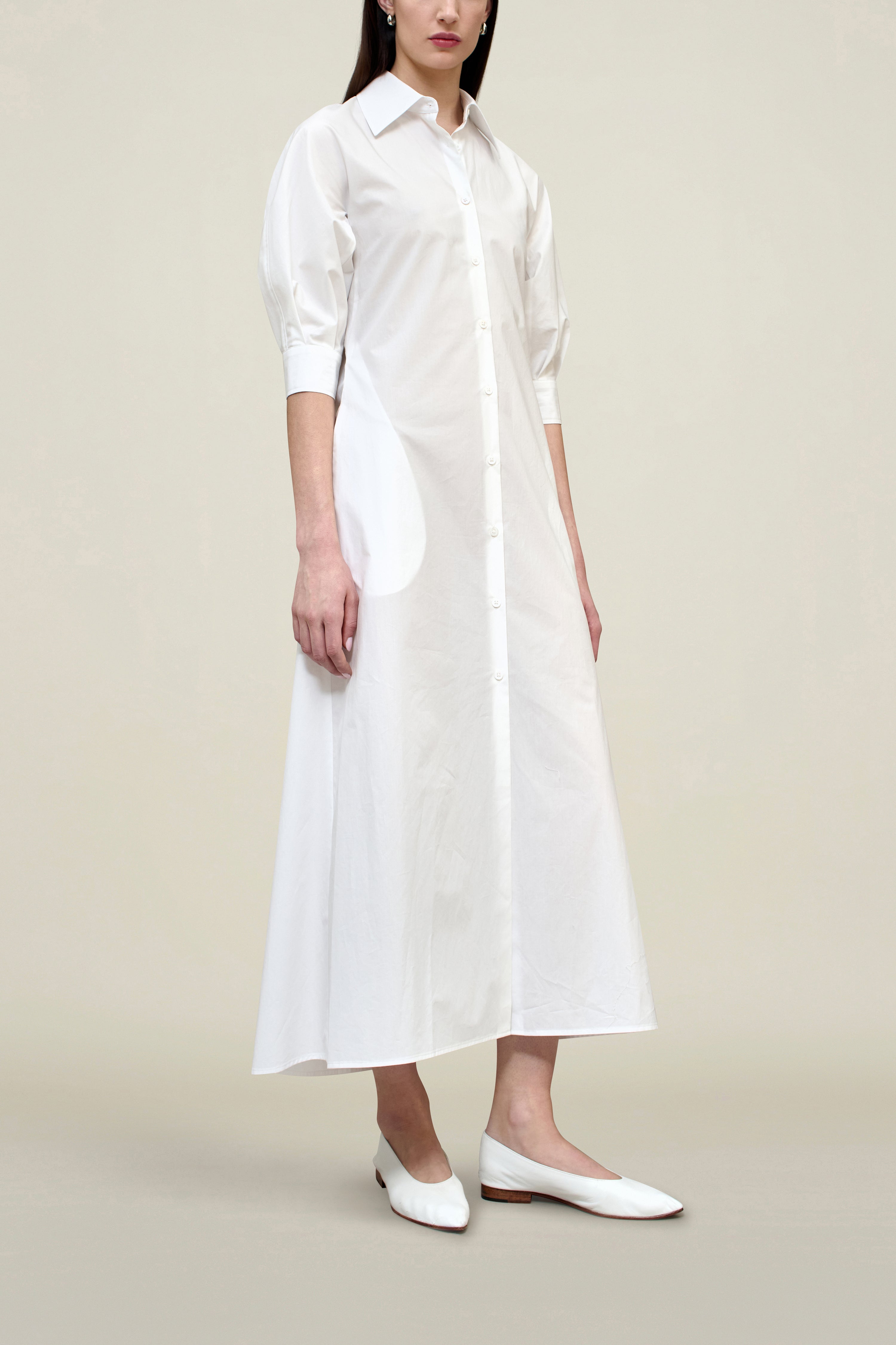 Marla Dolman Shirtdress in Soft Cotton