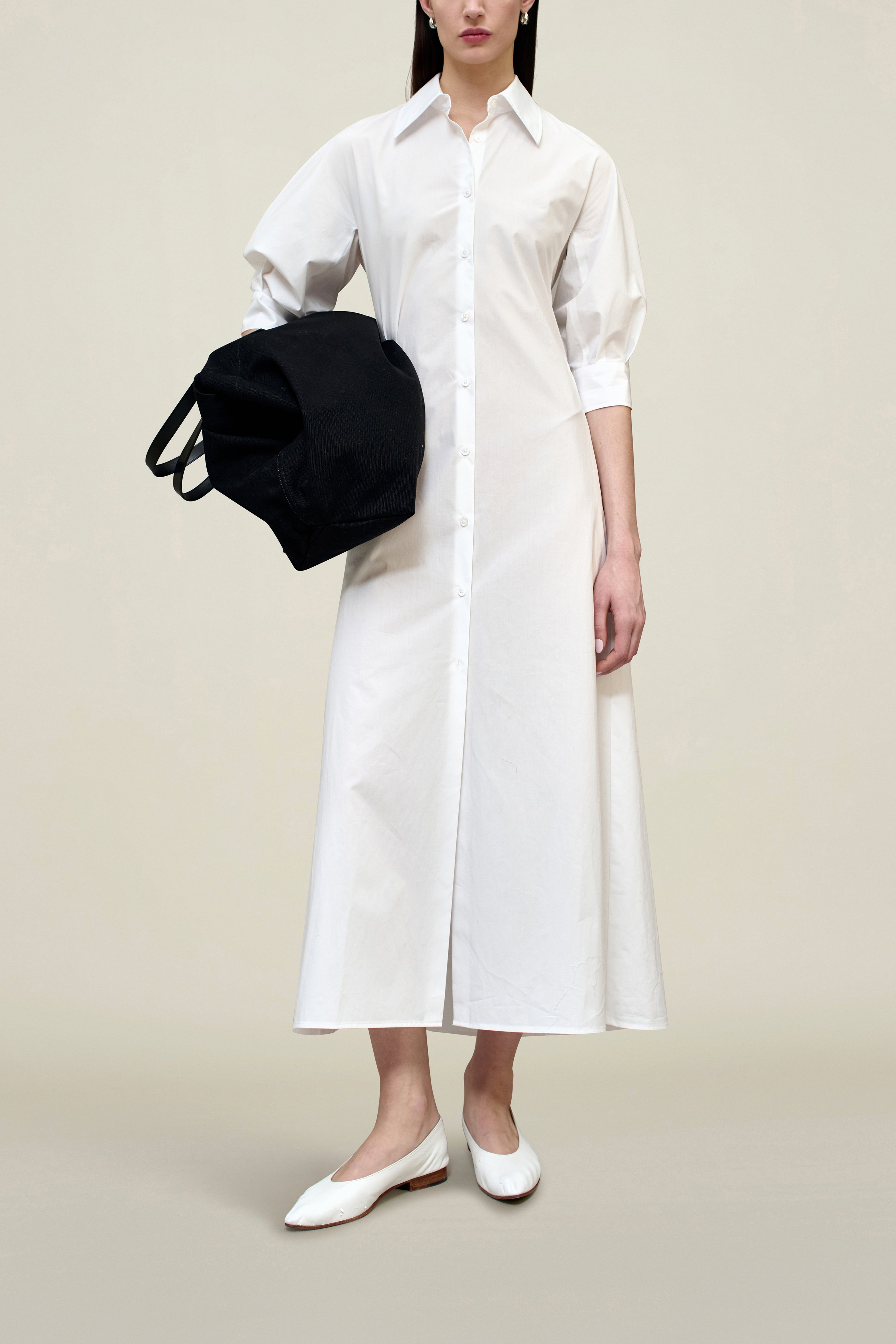 Marla Dolman Shirtdress in Soft Cotton