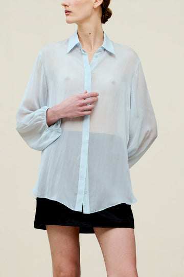 Ilia Balloon Sleeve Blouse in Silk Chiffon