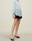 Ilia Balloon Sleeve Blouse in Silk Chiffon