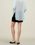 Ilia Balloon Sleeve Blouse in Silk Chiffon