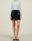 Shiloh Mini Skirt in Liquid Twill