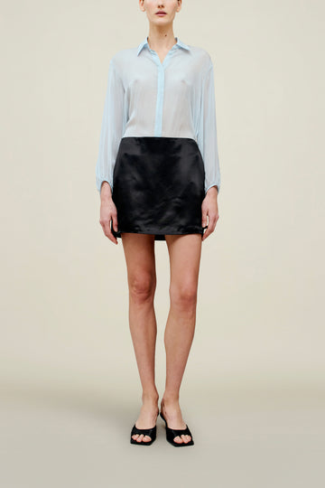 Shiloh Mini Skirt in Liquid Twill