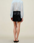 Shiloh Mini Skirt in Liquid Twill