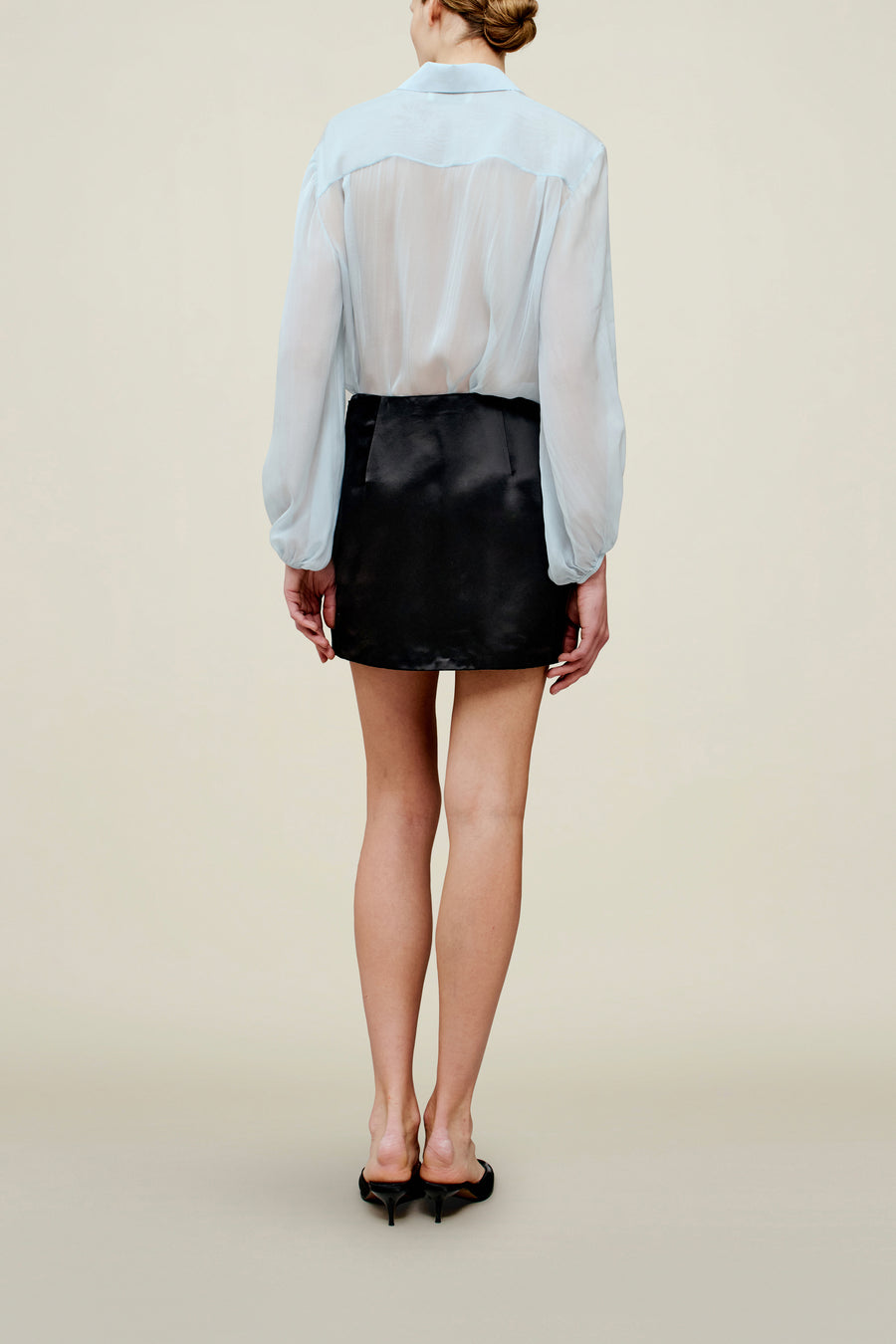 Shiloh Mini Skirt in Liquid Twill