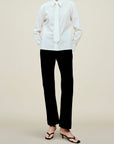 Billie Tie Blouse in Soft Cotton