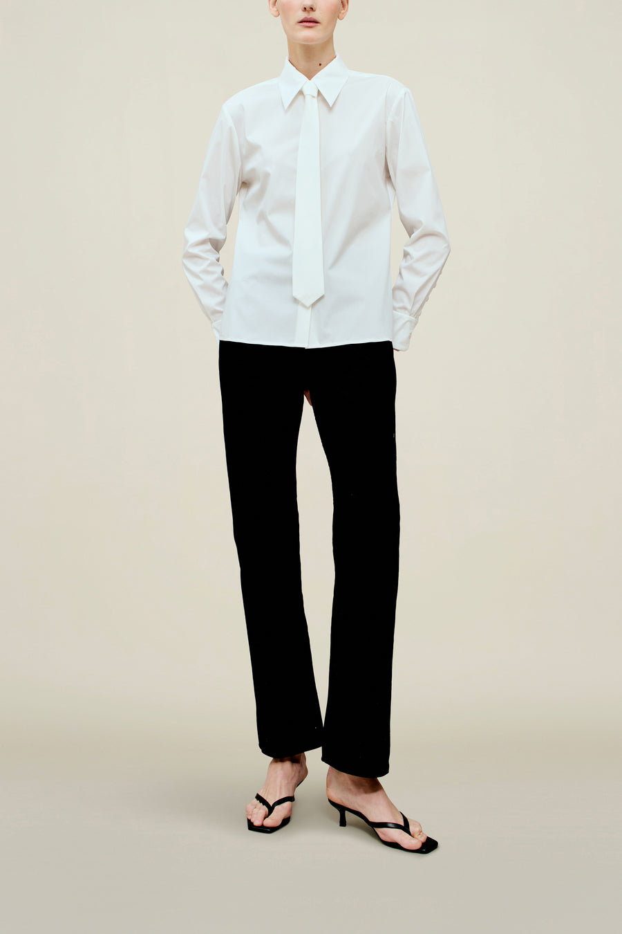 Billie Tie Blouse in Soft Cotton