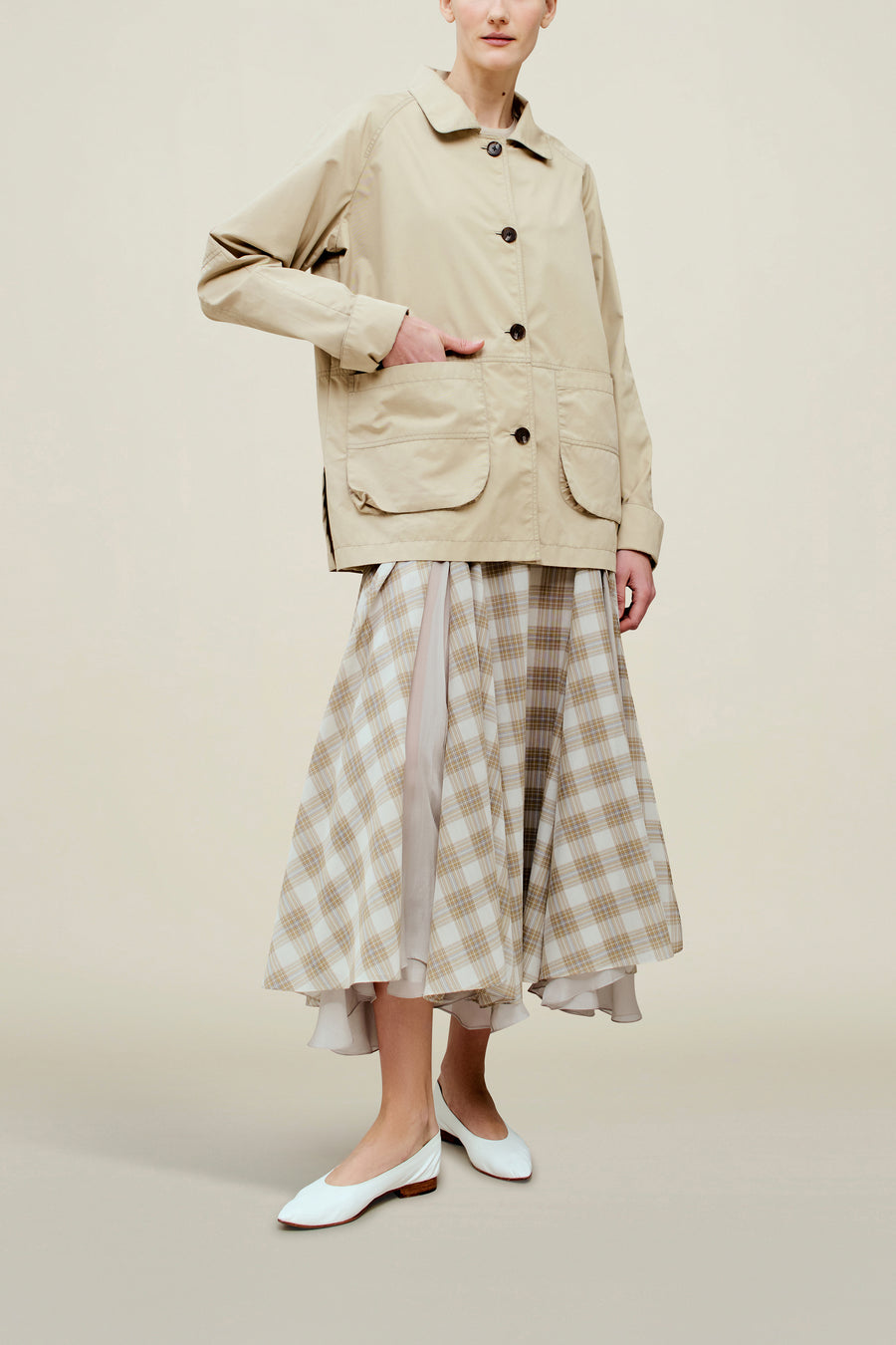 Lottie Field Jacket in Compact Cotton