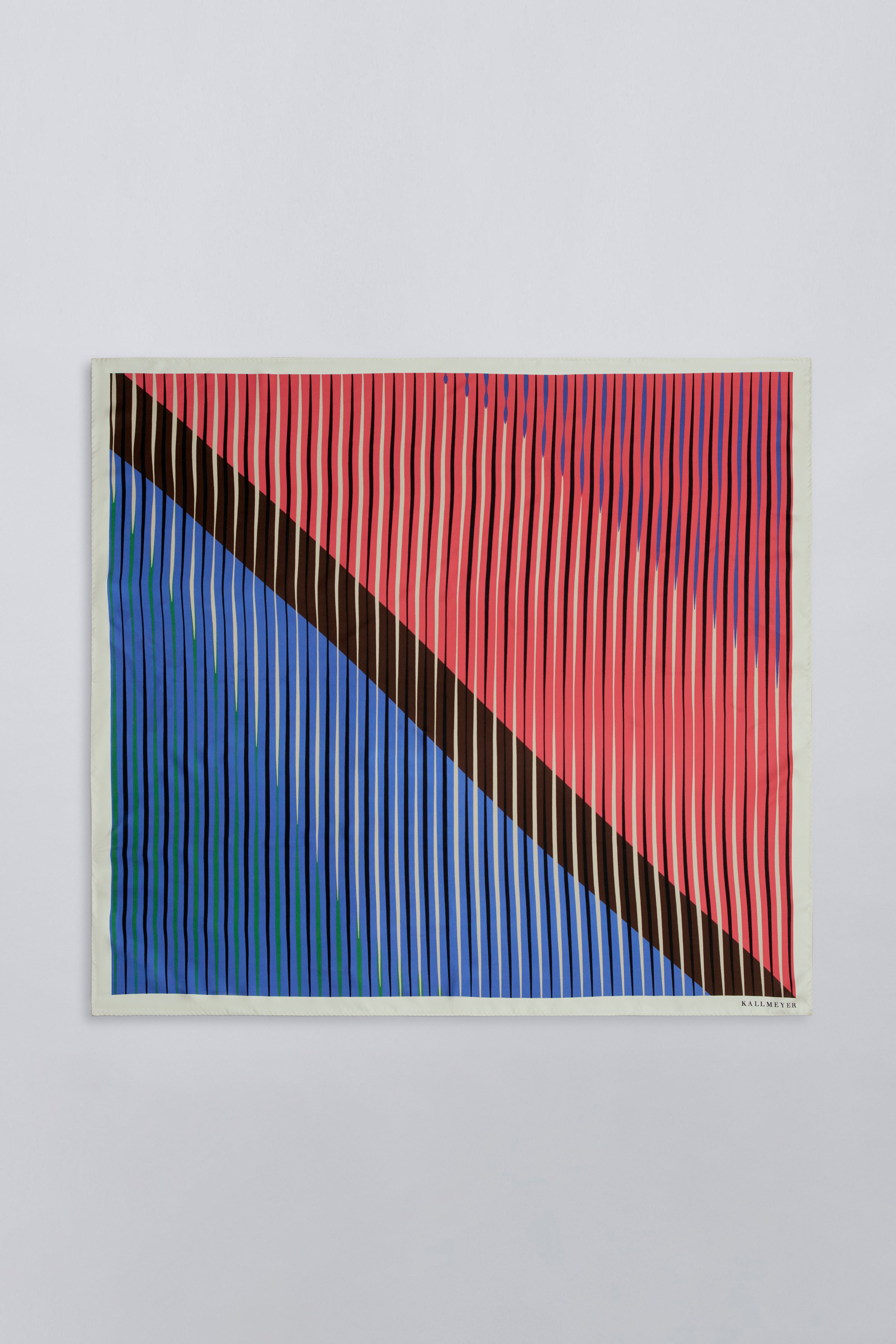 Small Fluted Scarf in Primary Silk Twill