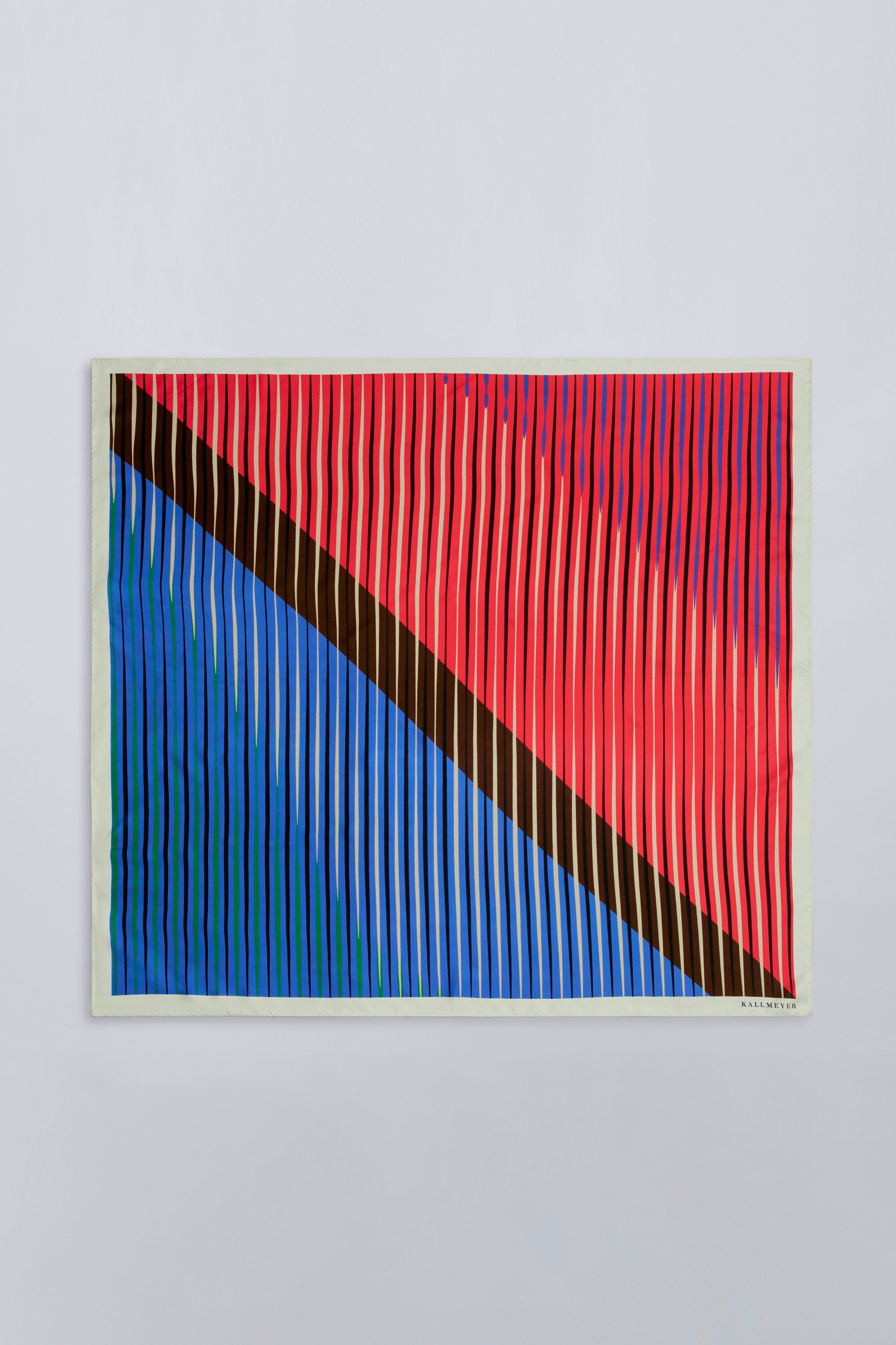 Small Fluted Scarf in Primary Silk Twill