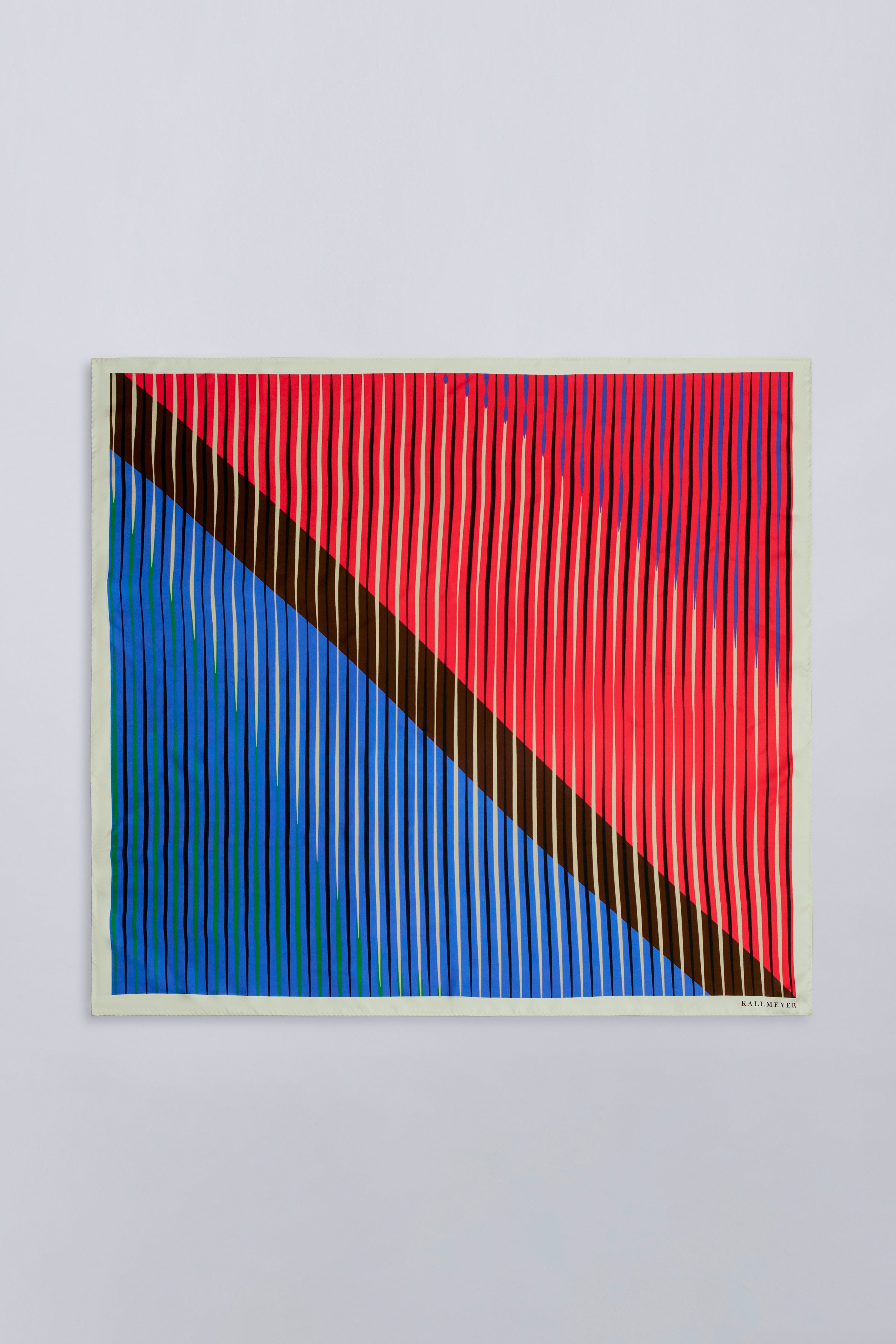 Large Fluted Scarf in Primary Silk Twill