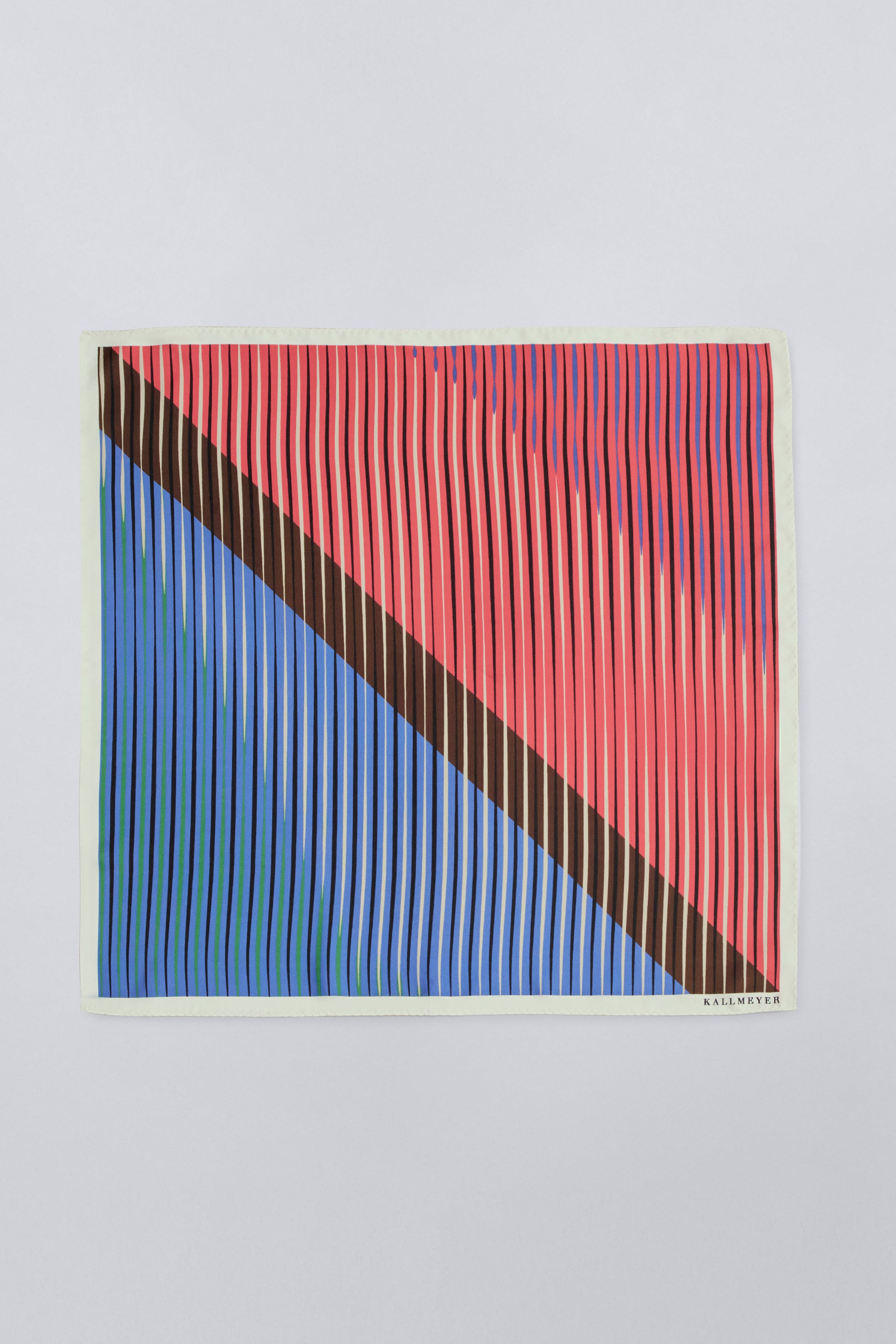 Large Fluted Scarf in Primary Silk Twill