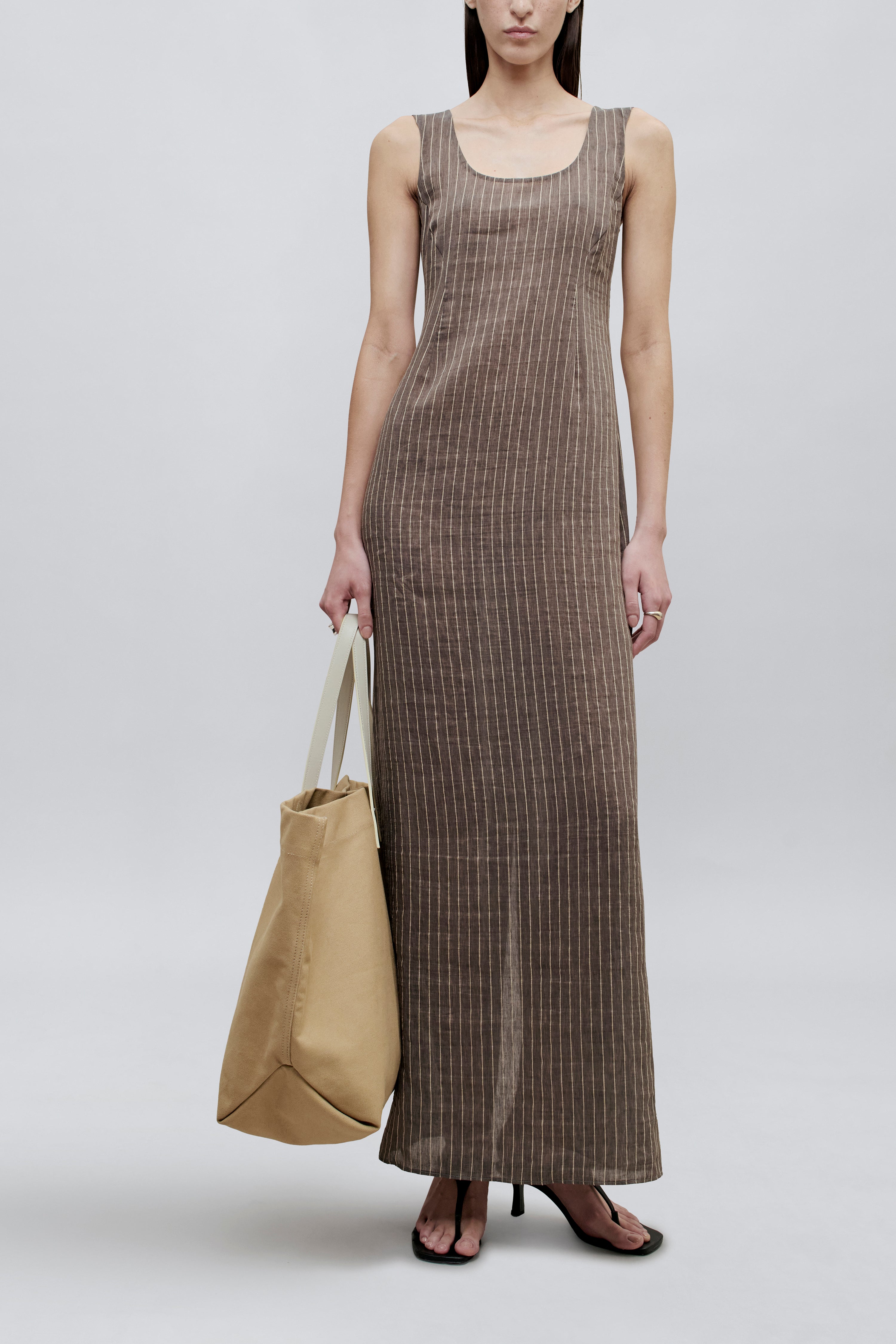 Isadora Sleeveless Dress in Linen