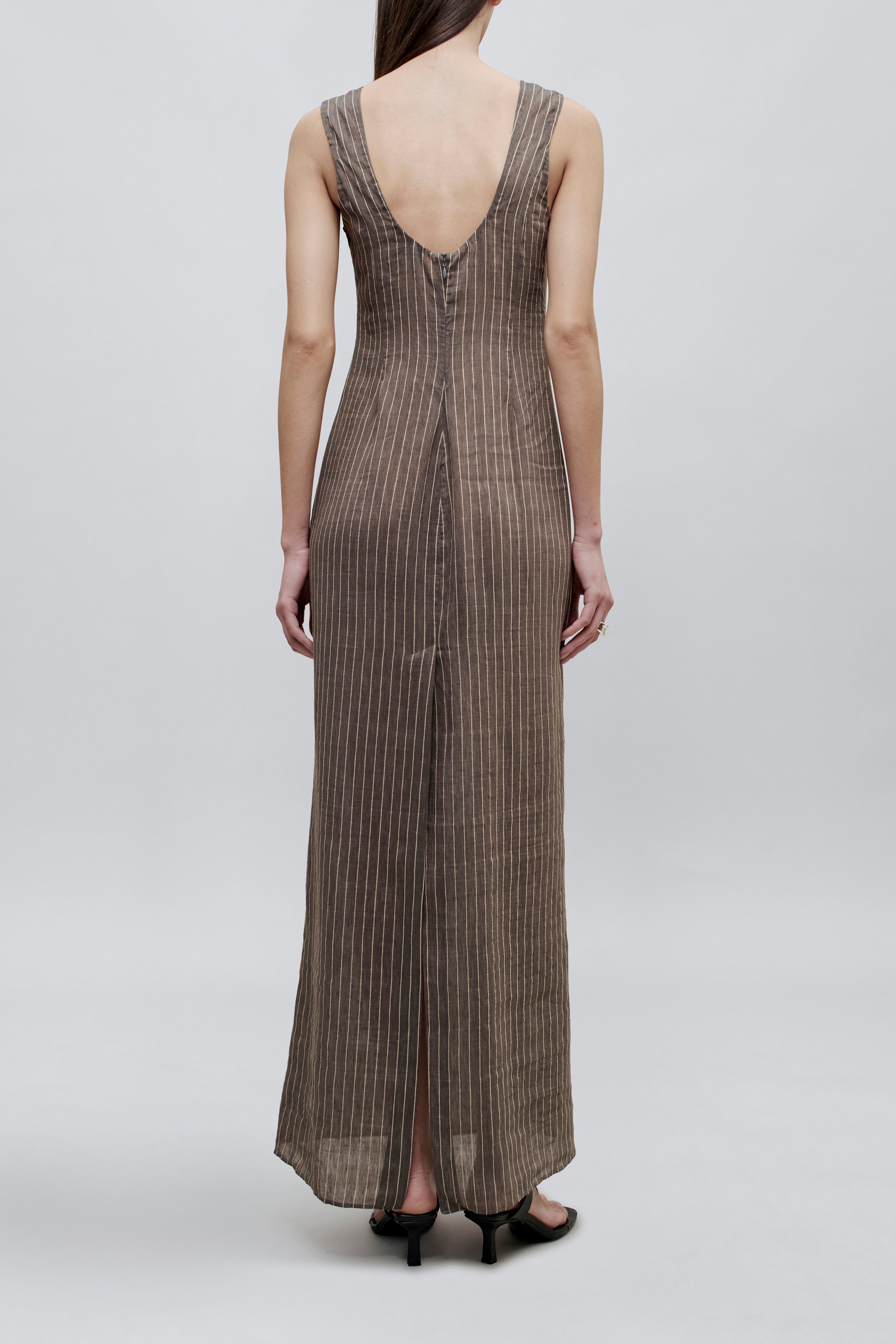 Isadora Sleeveless Dress in Linen