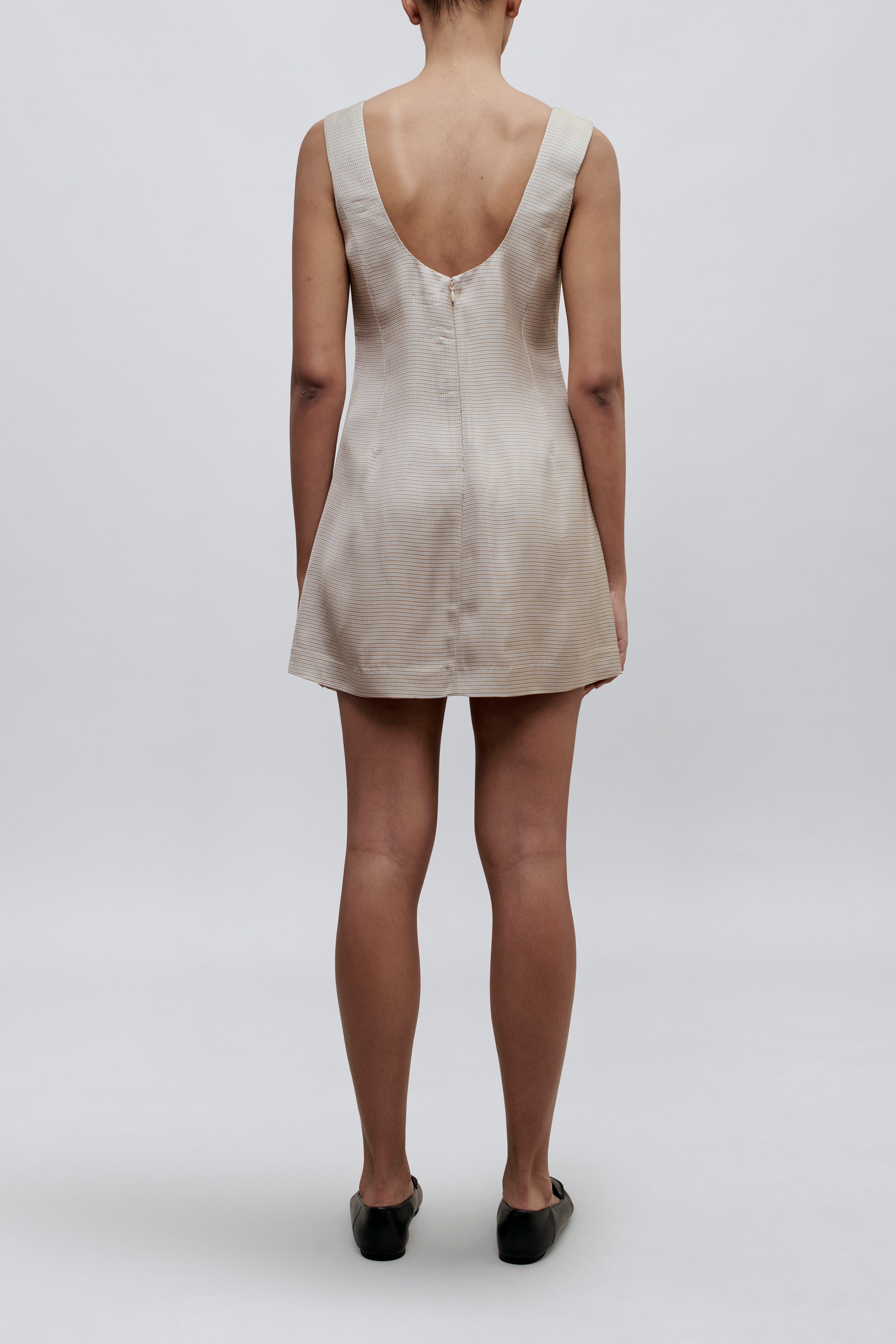 Eloise Mini Dress in Micro Plaid