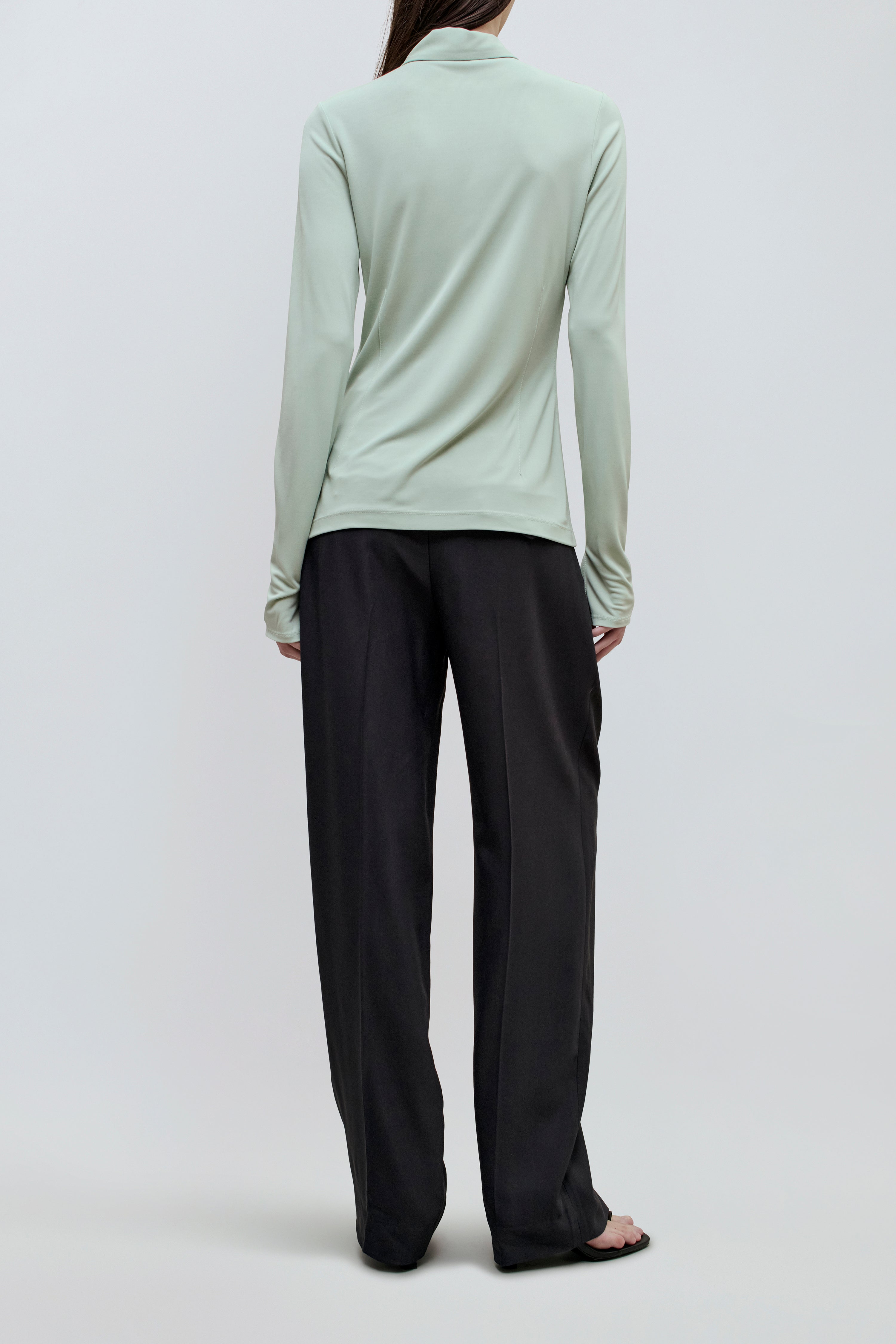 Frankie Button Down in Matte Jersey