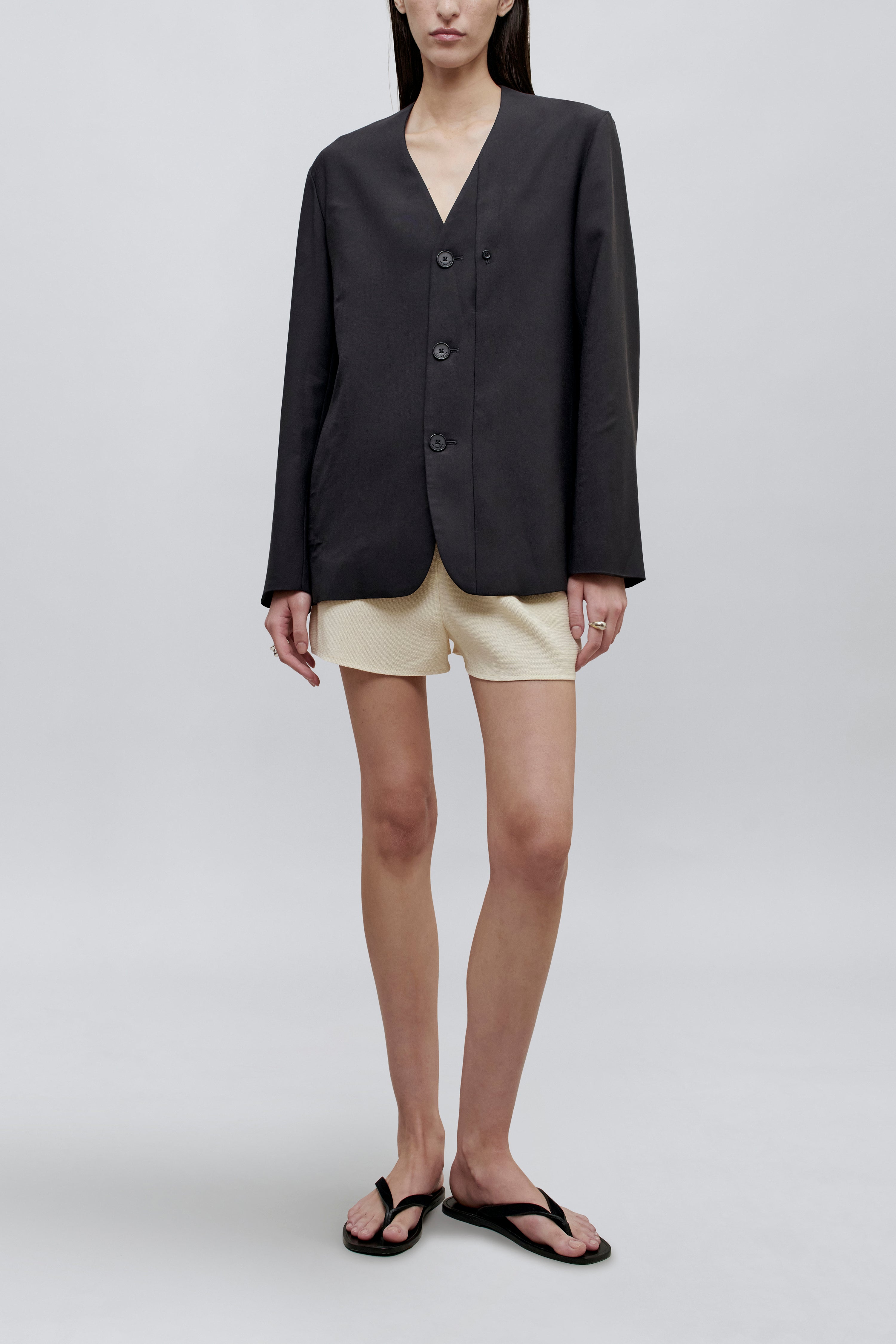 Jamie Scarf Blazer in Stretch Viscose