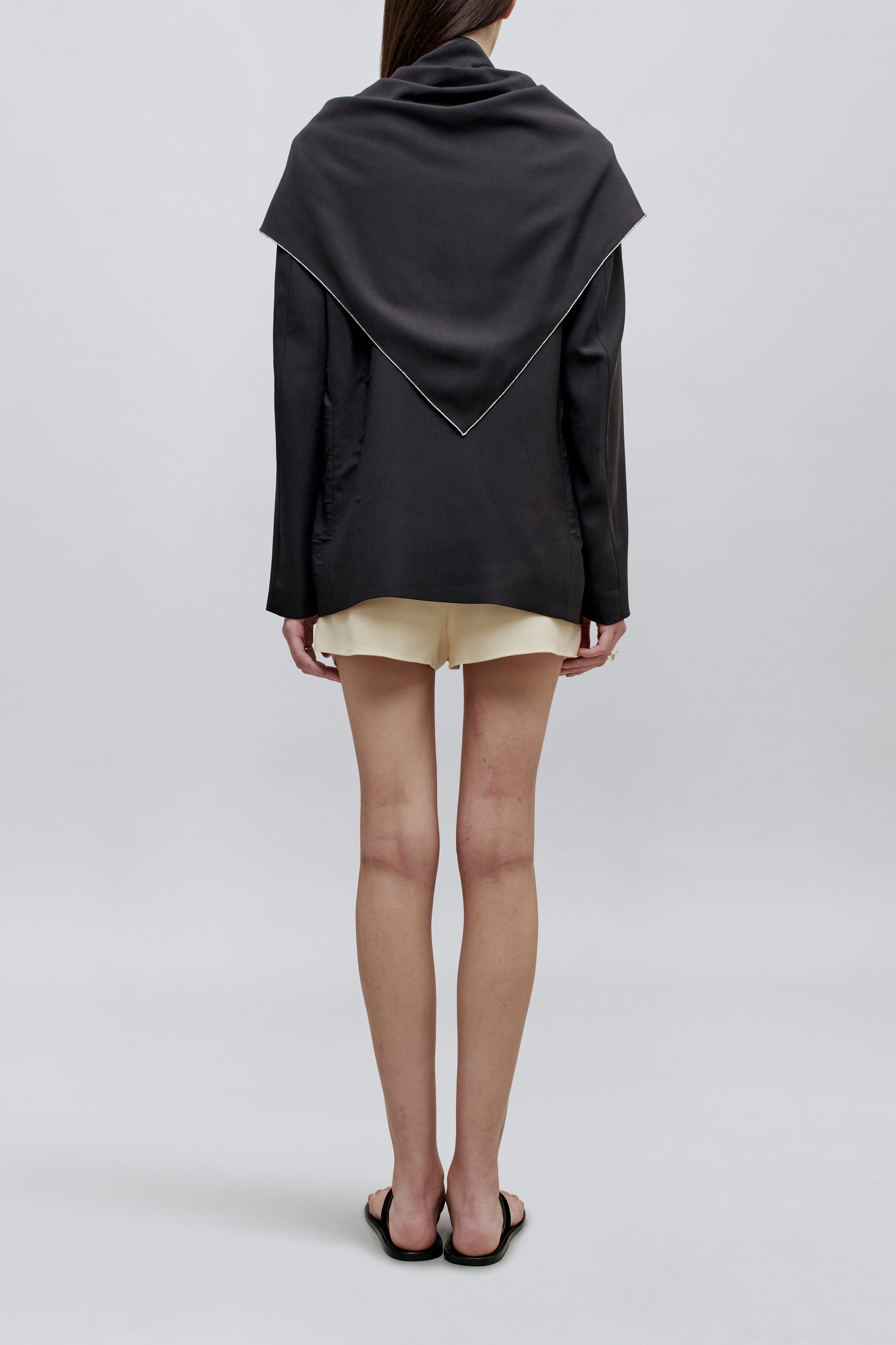 Jamie Scarf Blazer in Stretch Viscose