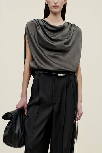 Naia Draped Top in Fluid Viscose