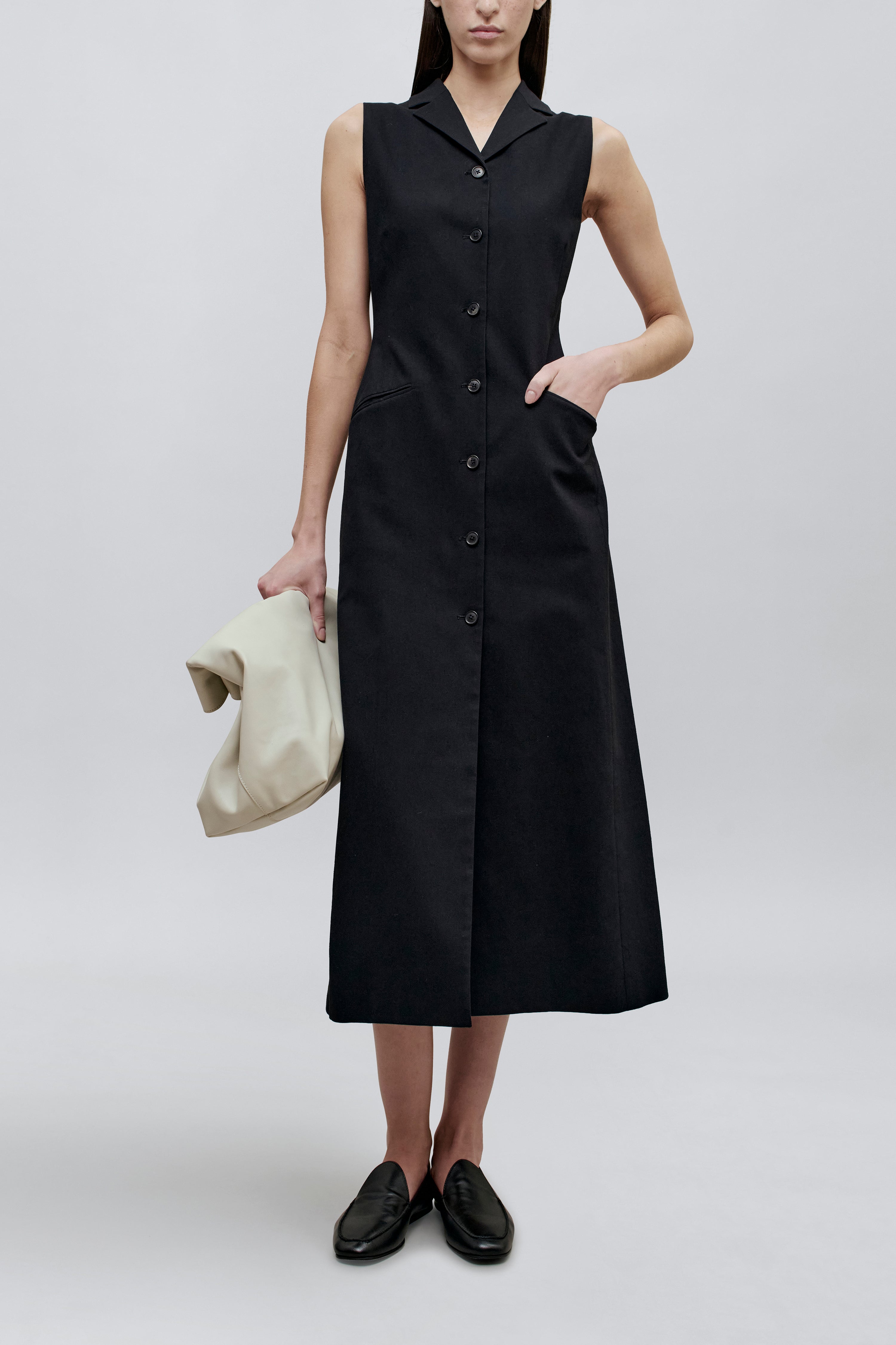 Holland Dress in Stretch Suiting