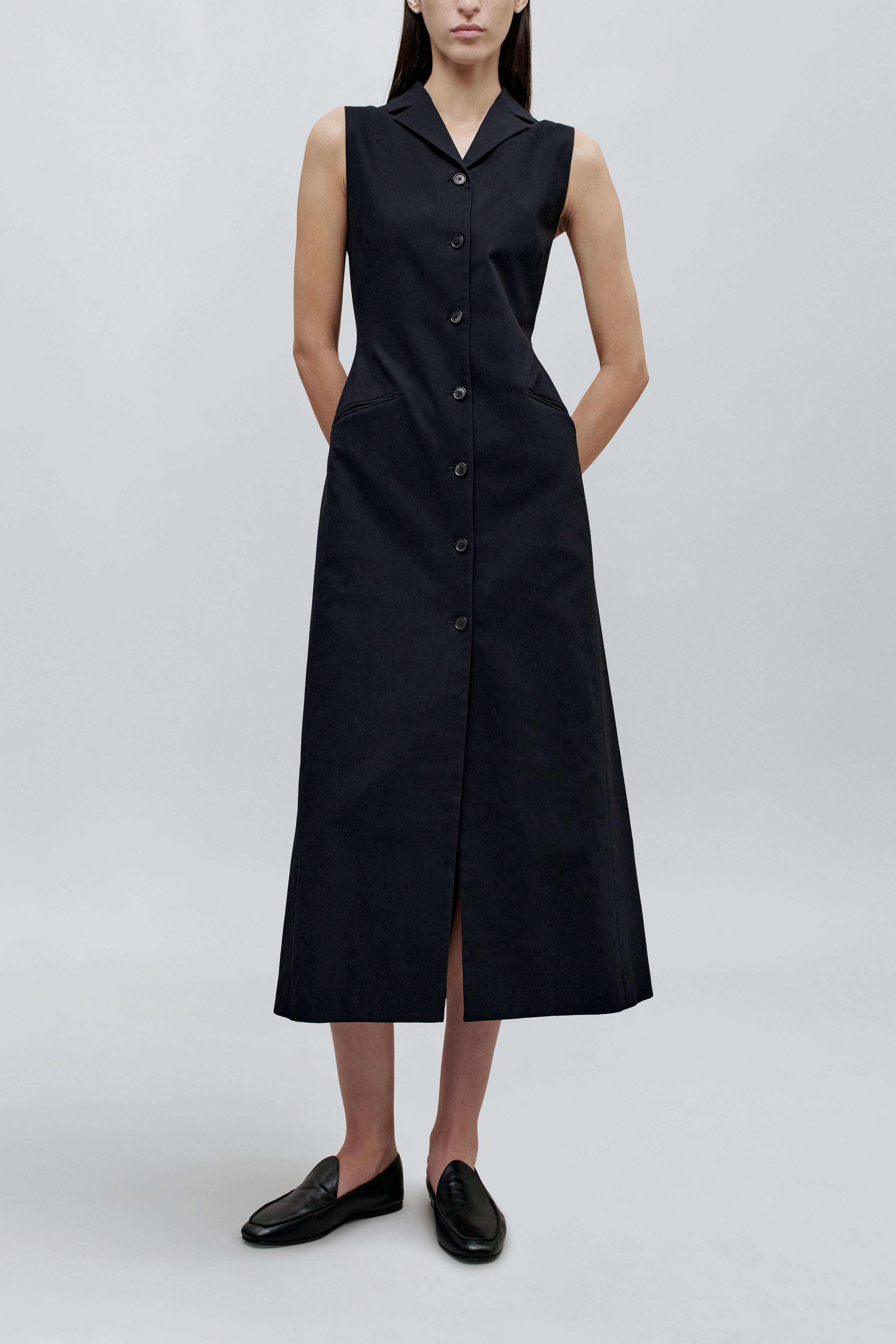Holland Dress in Stretch Suiting