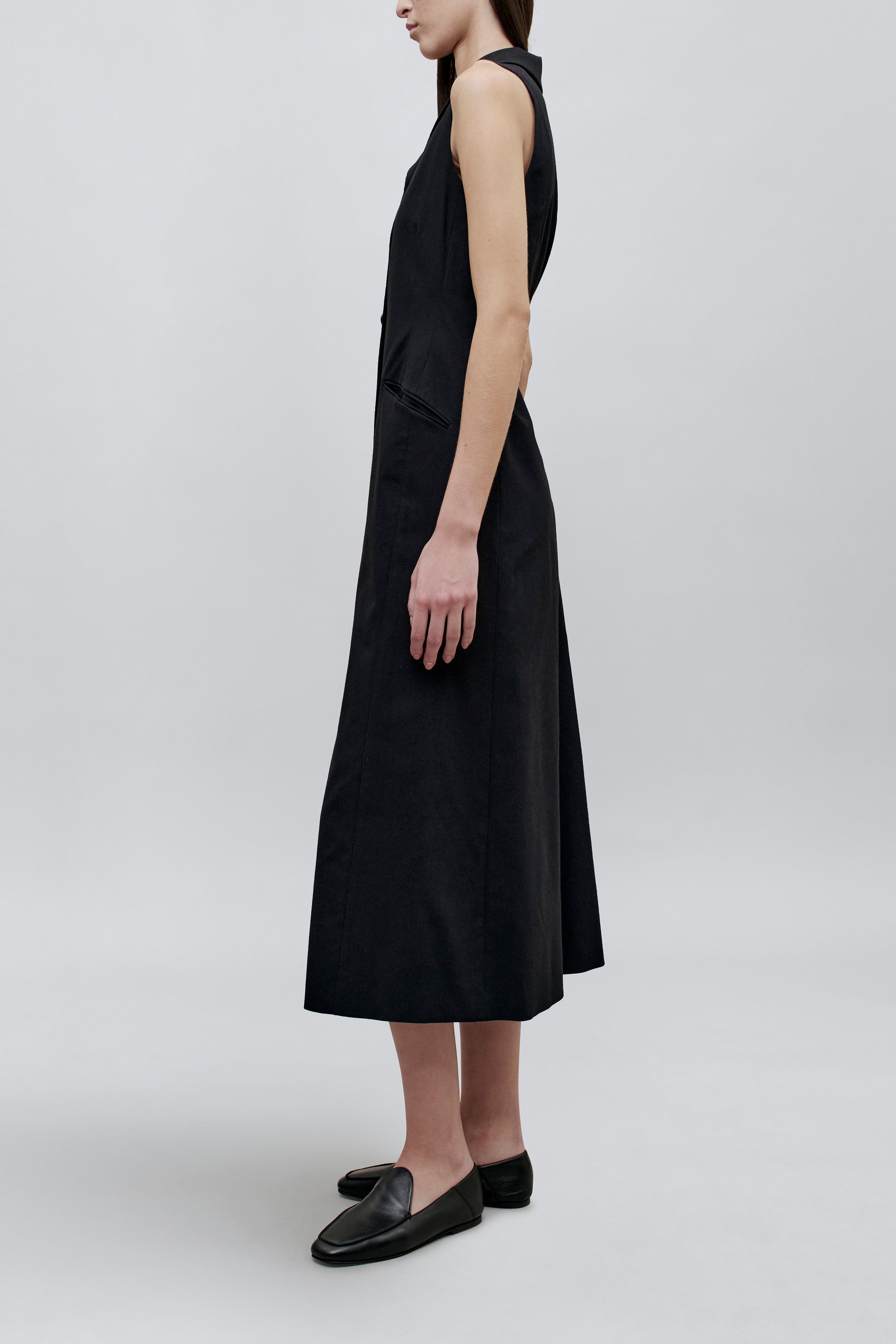 Holland Dress in Stretch Suiting