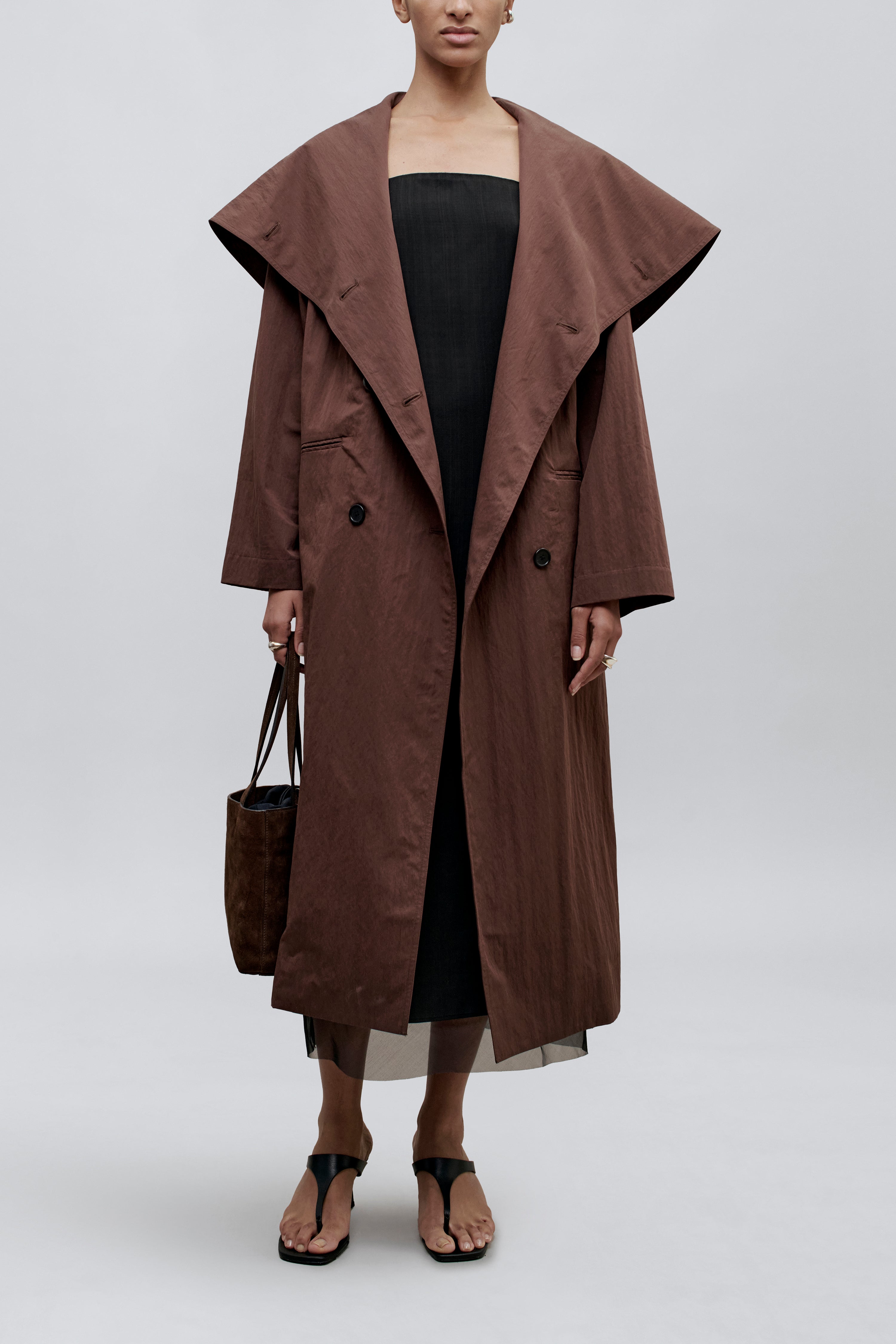 Dorothy Trench Coat in Cotton Nylon