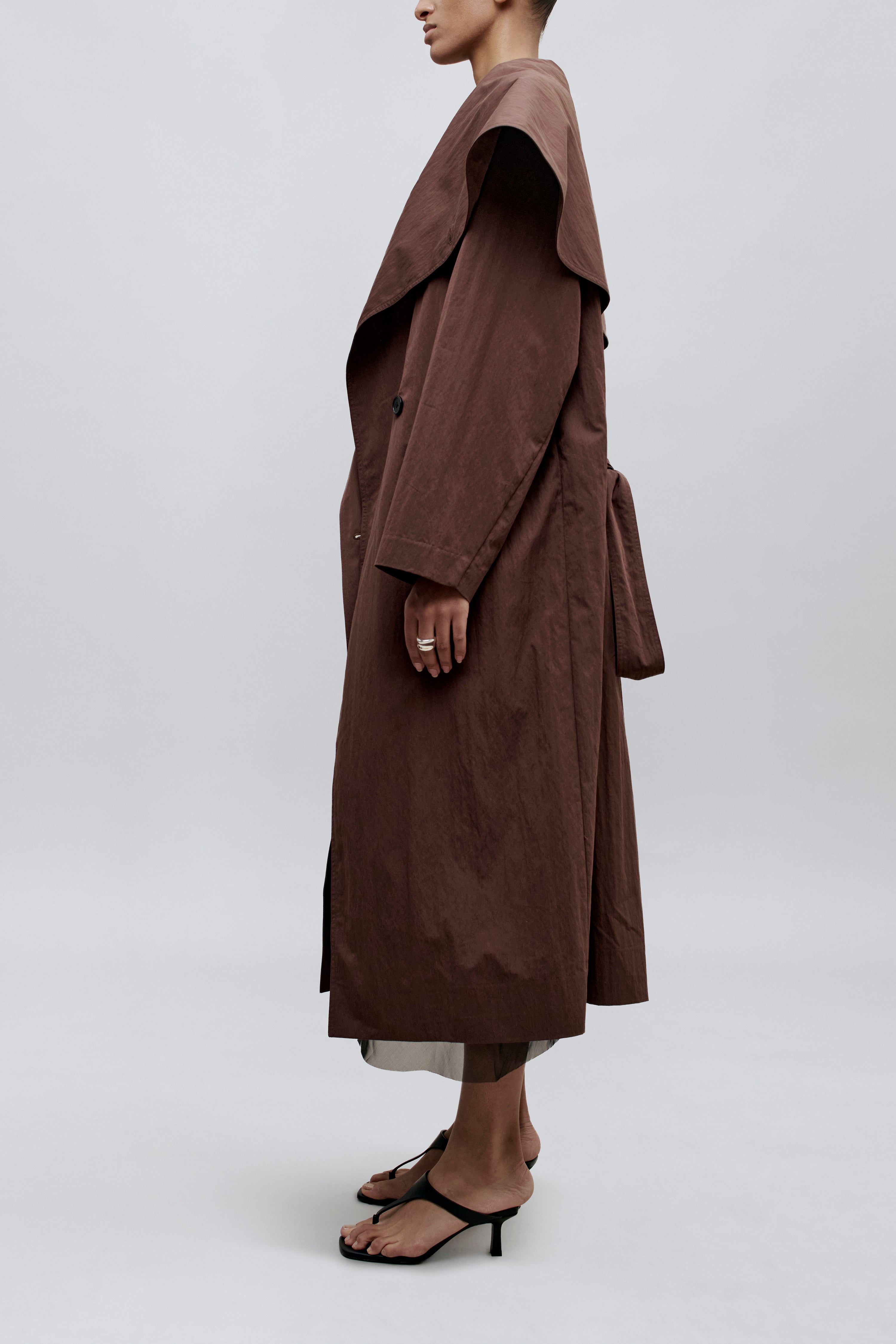 Dorothy Trench Coat in Cotton Nylon