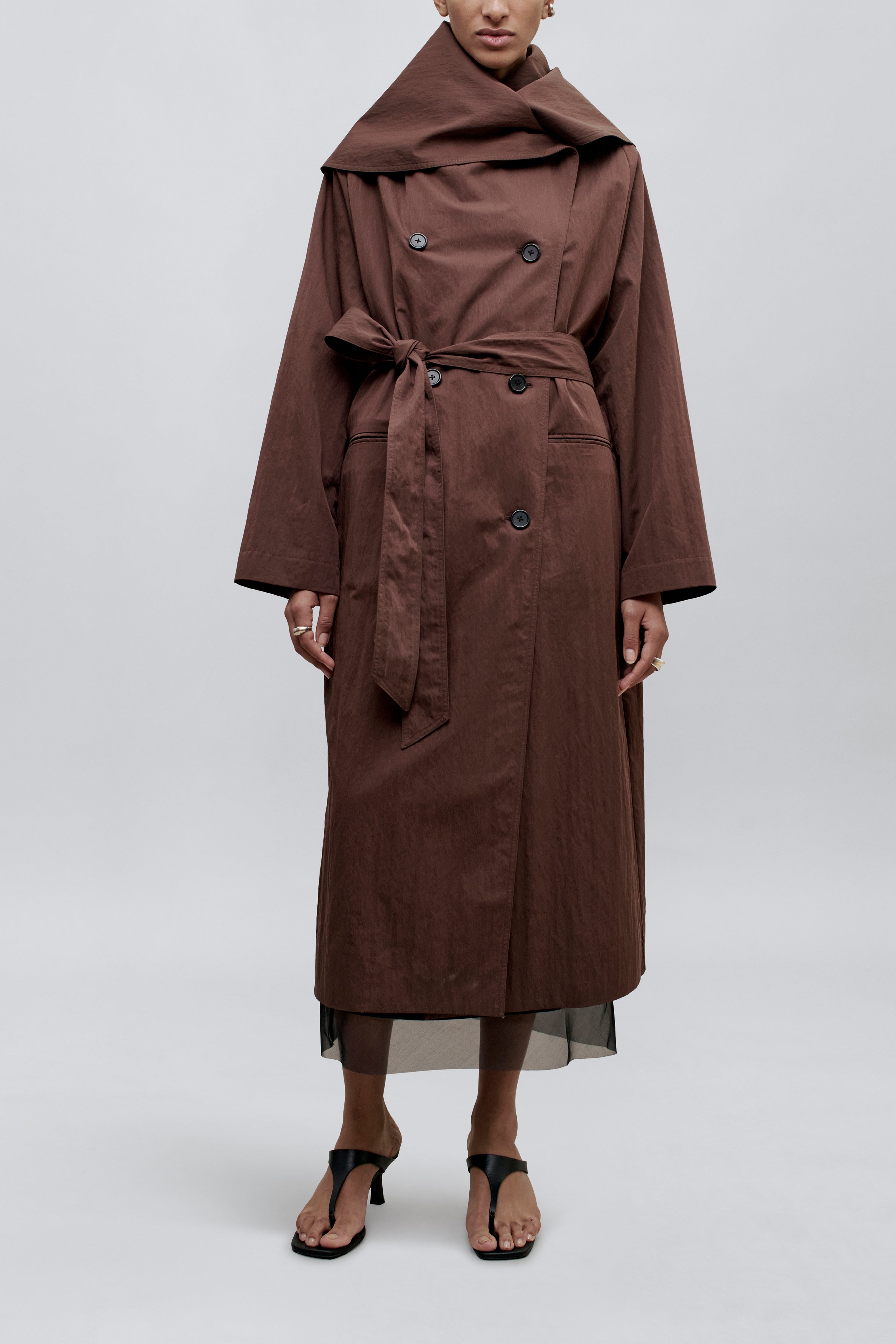 Dorothy Trench Coat in Cotton Nylon