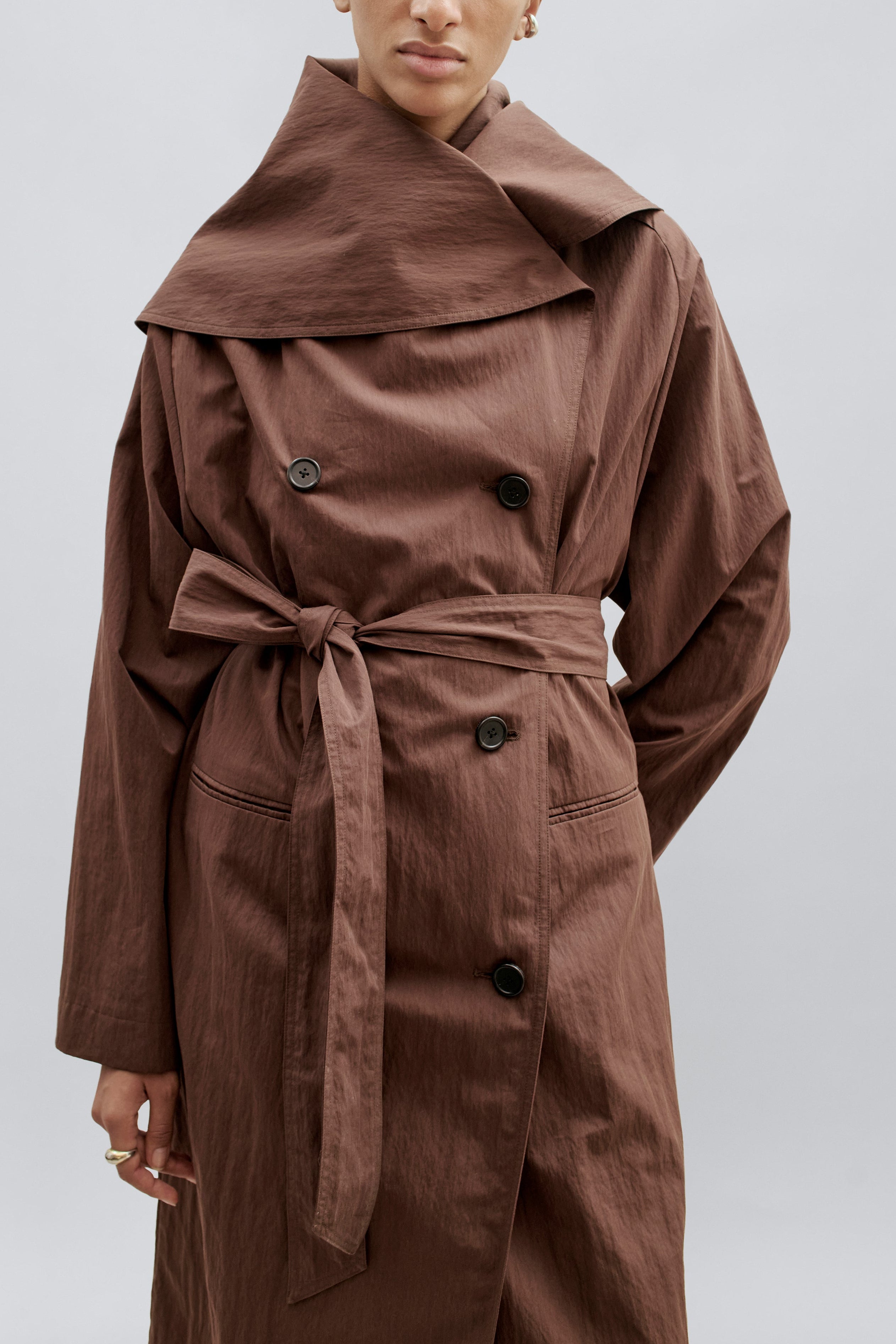 Dorothy Trench Coat in Cotton Nylon