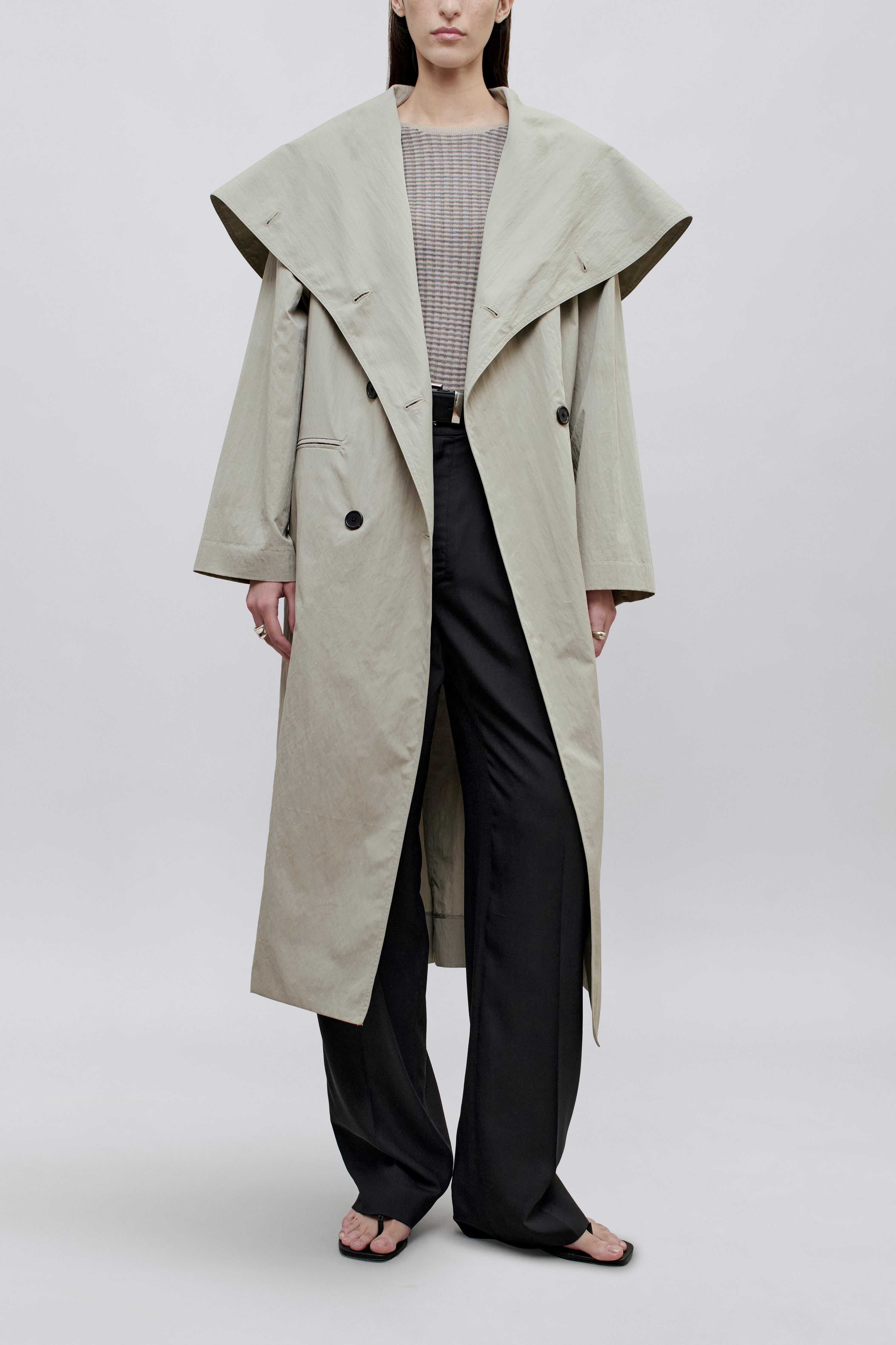 Dorothy Trench Coat in Cotton Nylon