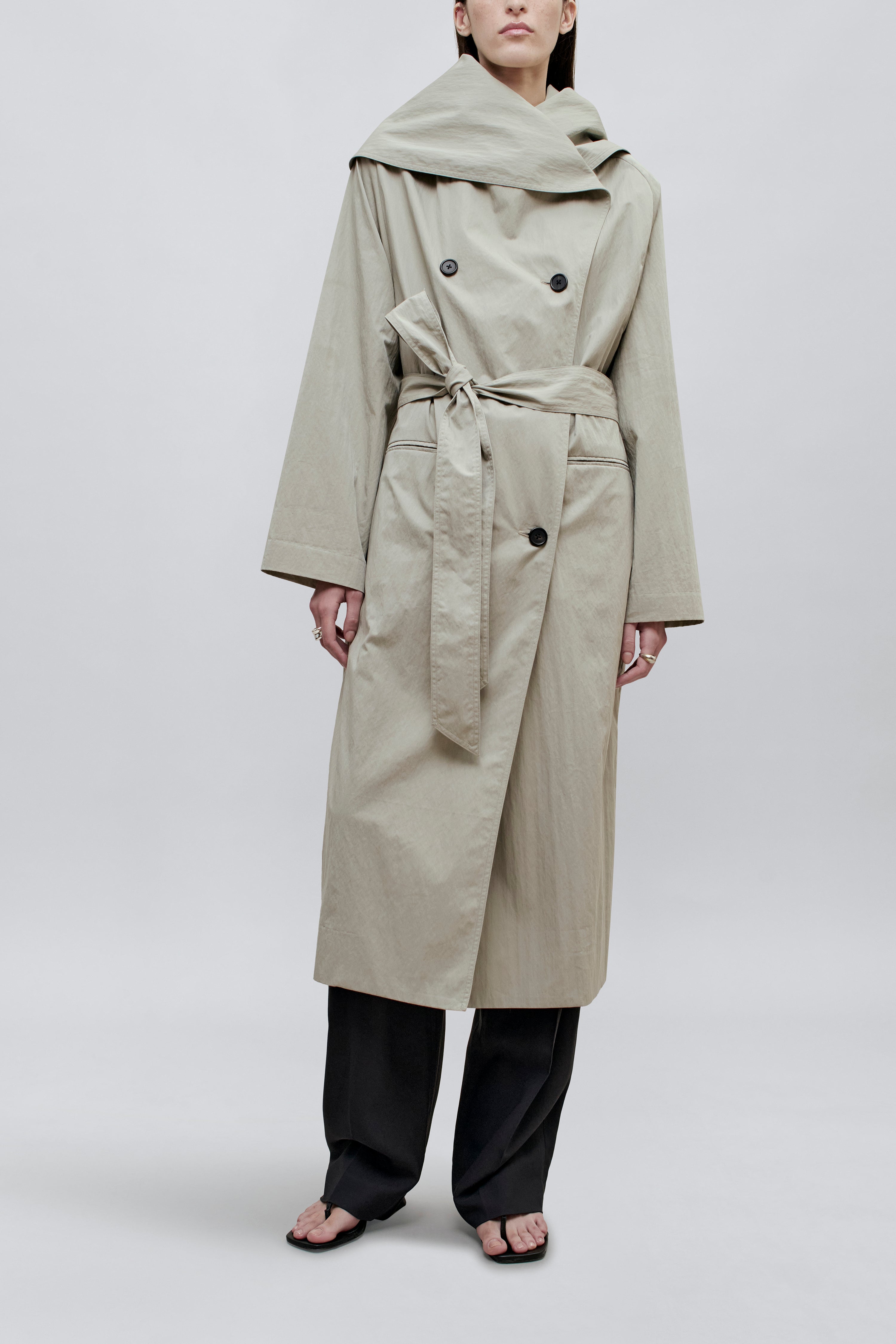 Dorothy Trench Coat in Cotton Nylon