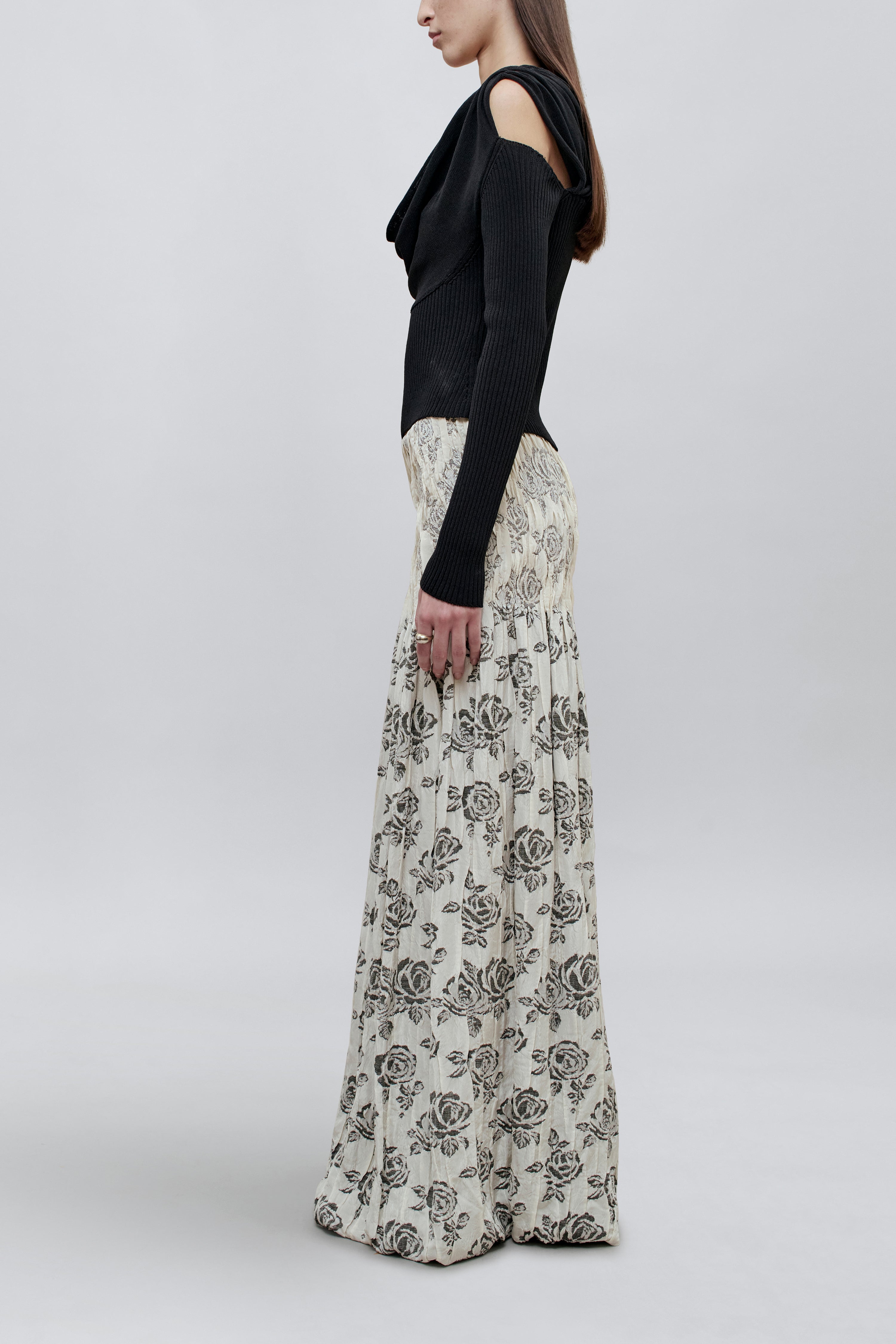 Michele Cowl Neck Sweater in Cotton Nylon