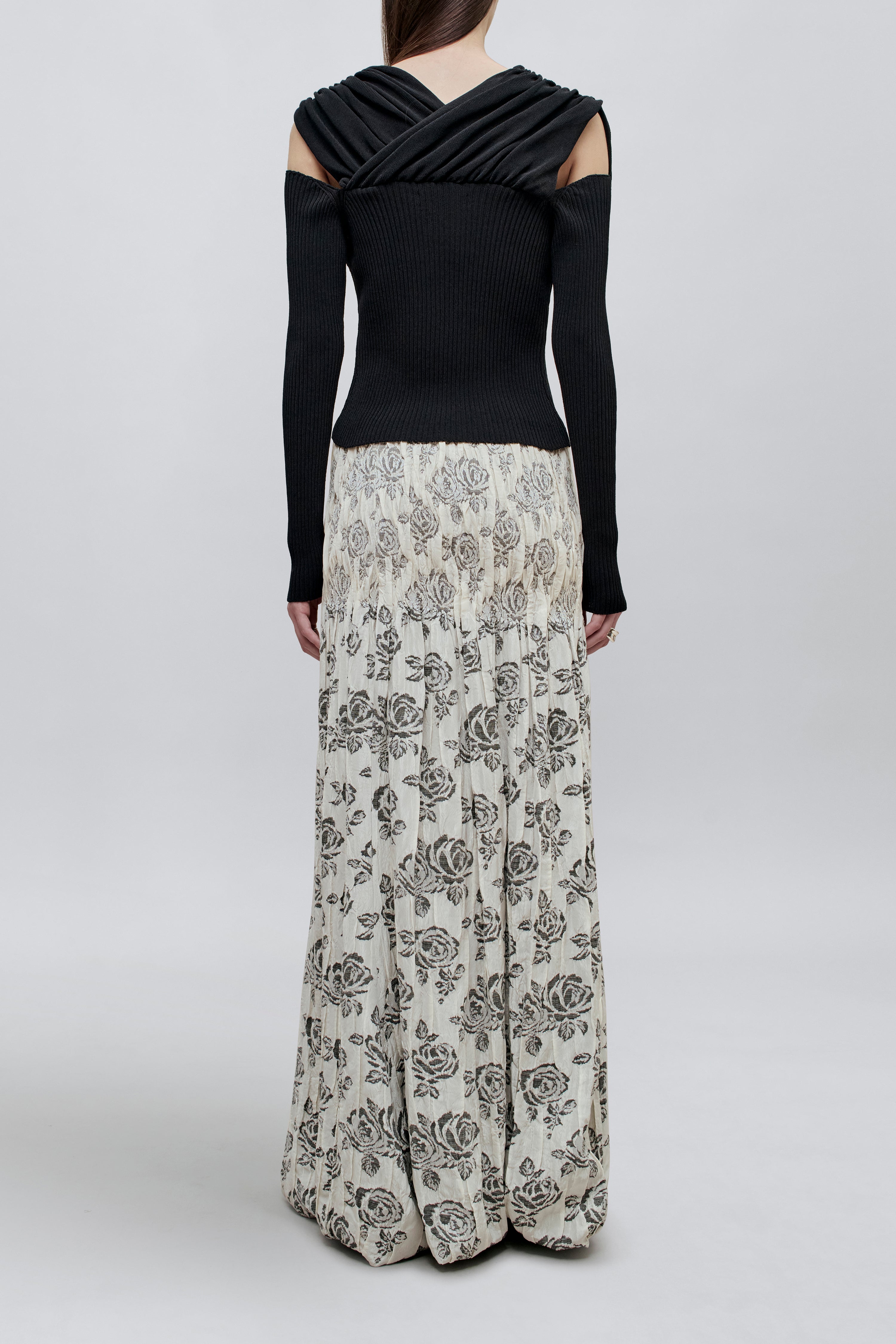 Michele Cowl Neck Sweater in Cotton Nylon