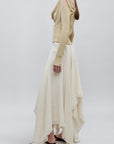 Felicity Cascade Skirt in Boucle Grid