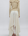 Felicity Cascade Skirt in Boucle Grid