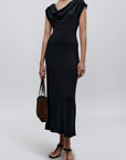 Manon Cowl Neck Dress in Cotton Nylon