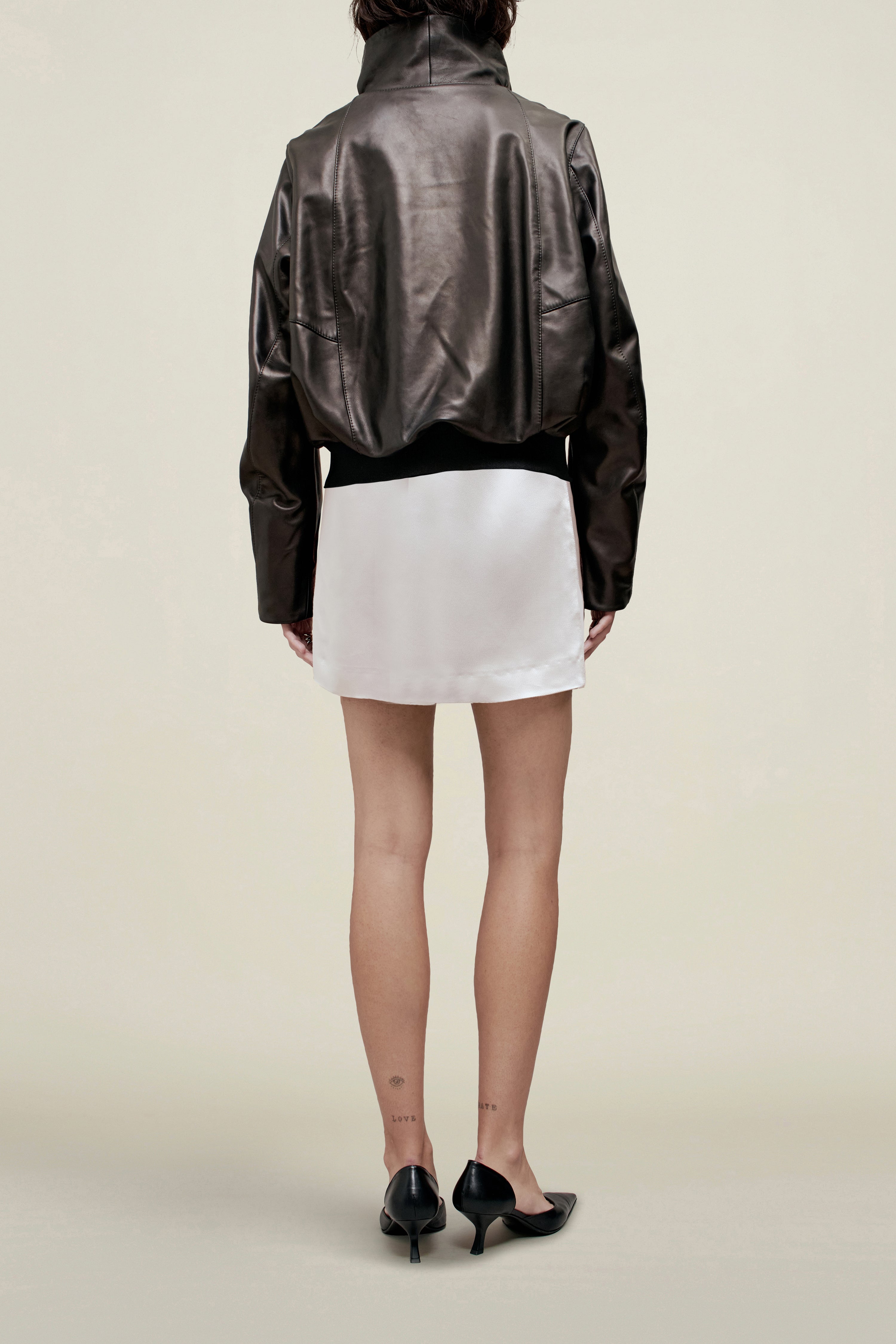 Shiloh Mini Skirt in Liquid Twill
