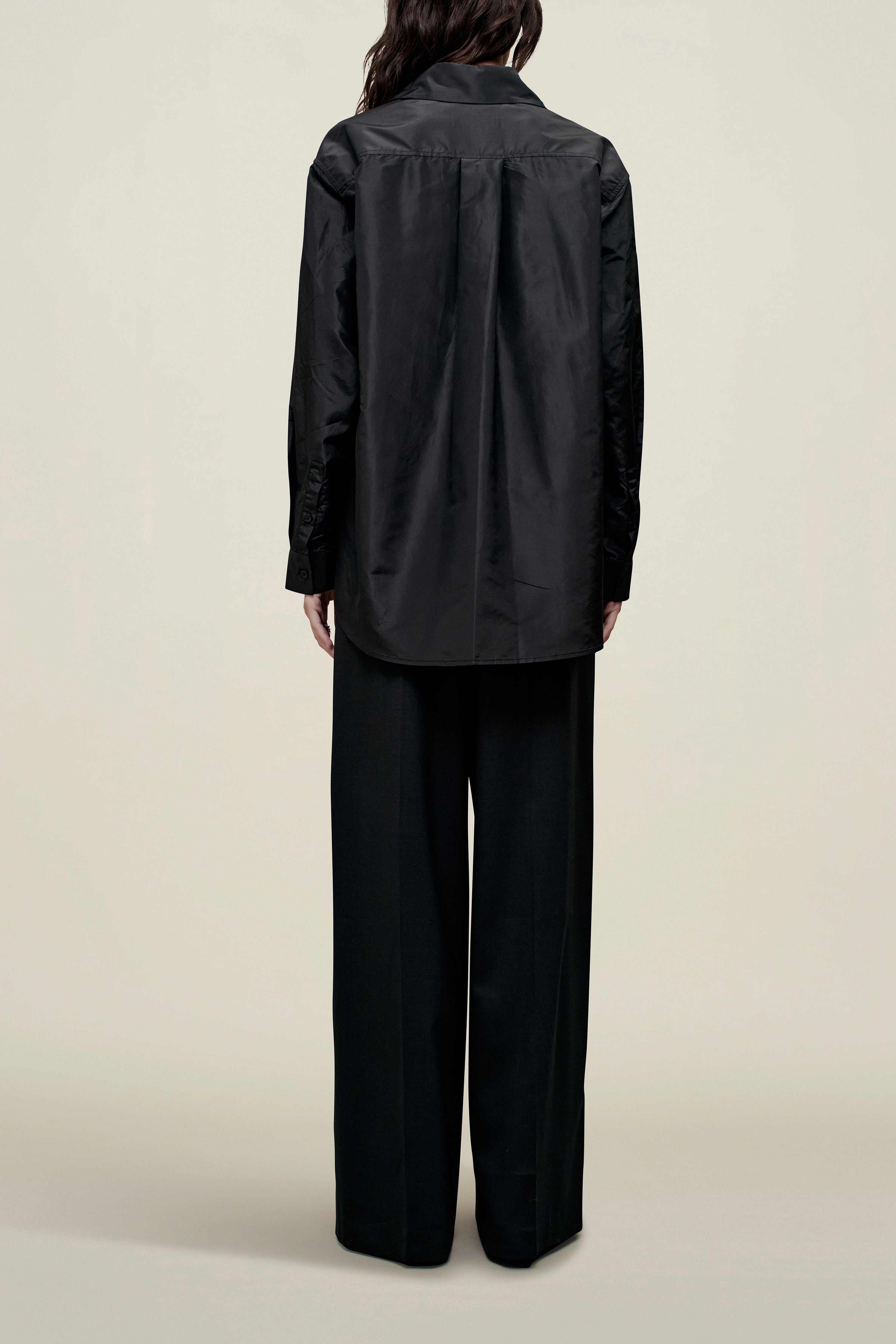 Signature Button Down in Silk Taffeta