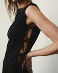 Elizabeth Vest Dress in Black