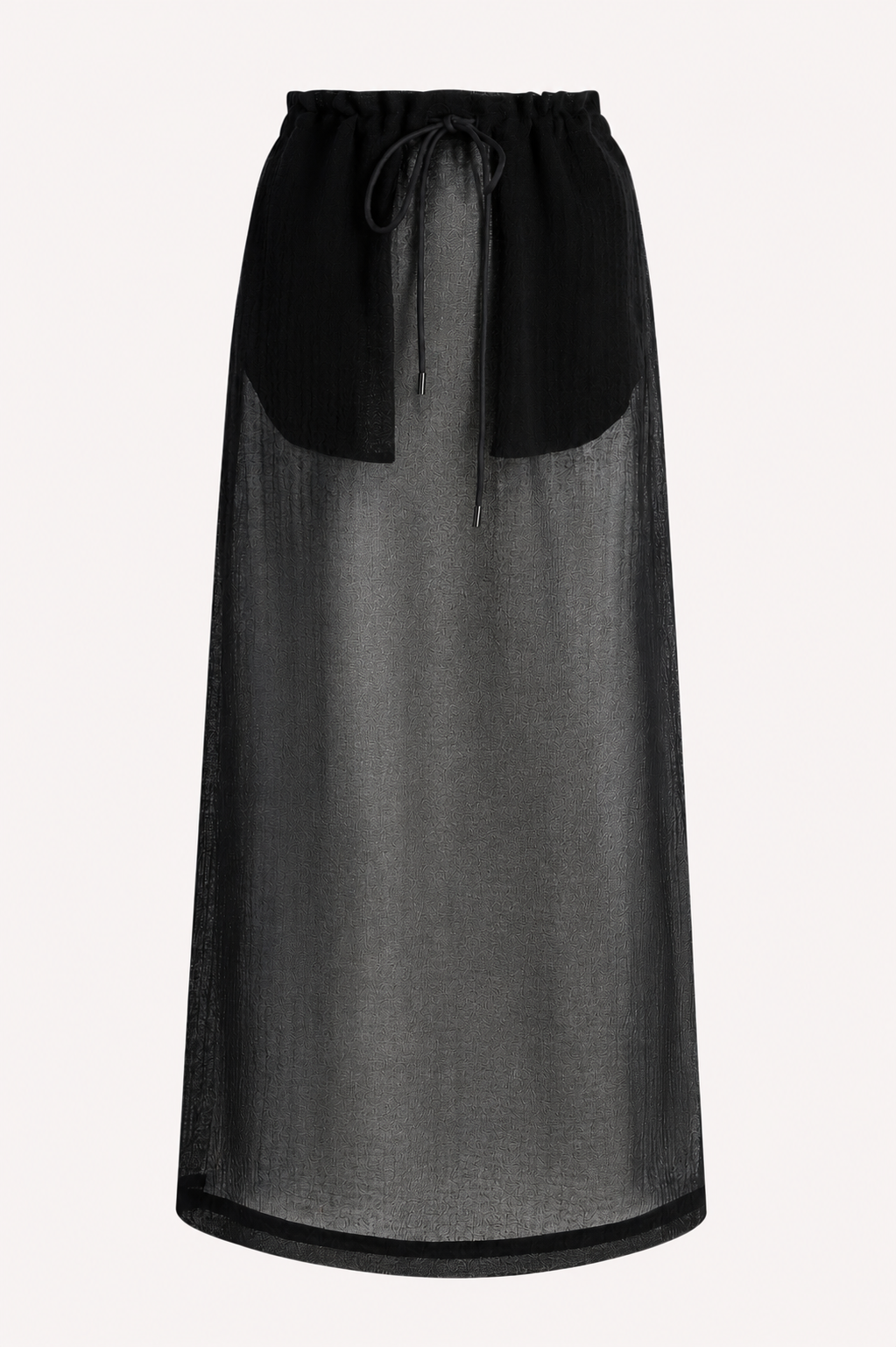 Regina Drawstring Skirt in Wool Gauze