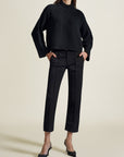 Chalet Cropped Sweater in Black