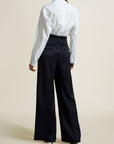 Madelynn Trouser in Black Satin