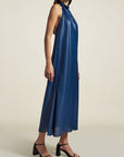 Bianca Dress in Midnight Foil Chiffon