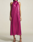 Bianca Dress in Berry Foil Chiffon