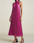 Bianca Dress in Berry Foil Chiffon