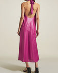 Bianca Dress in Berry Foil Chiffon