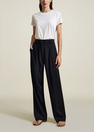 Le Smoking Trouser in Black Sporty Suiting